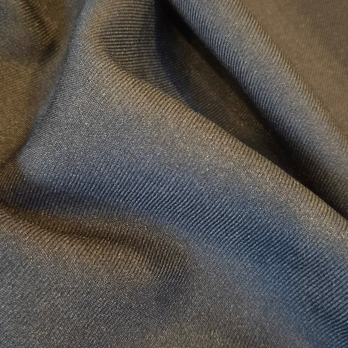 Black poly twill suiting