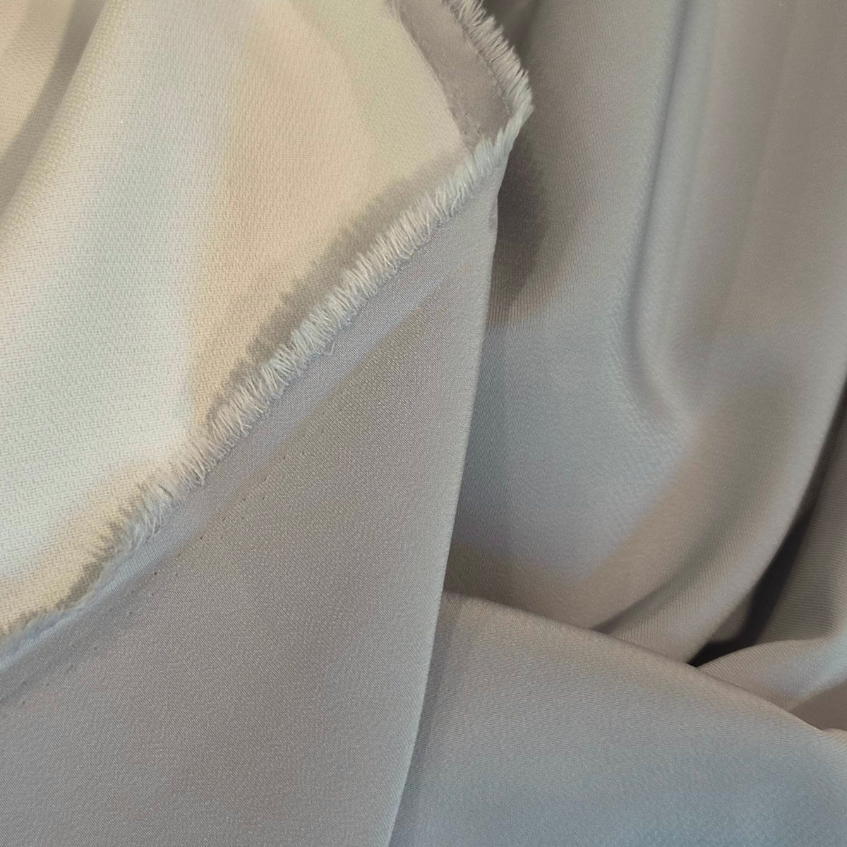 1.25m Dove grey fused back satin back crepe