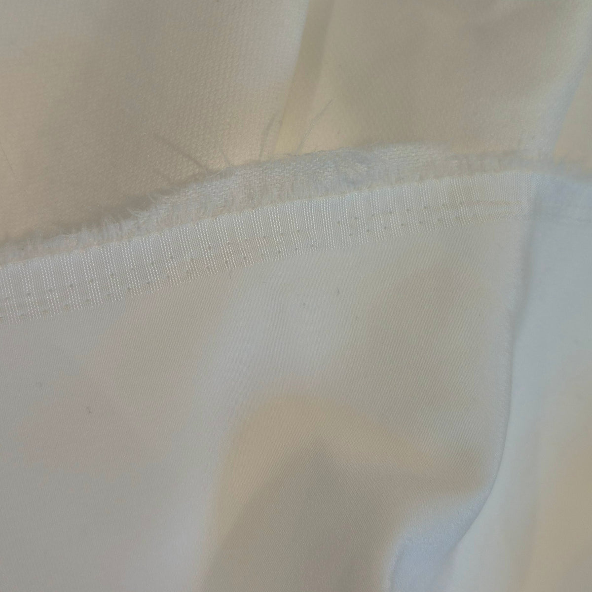 75cm White fused back satin back crepe
