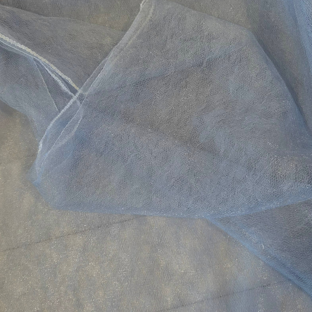 1.2m Delft blue fine lace tulle