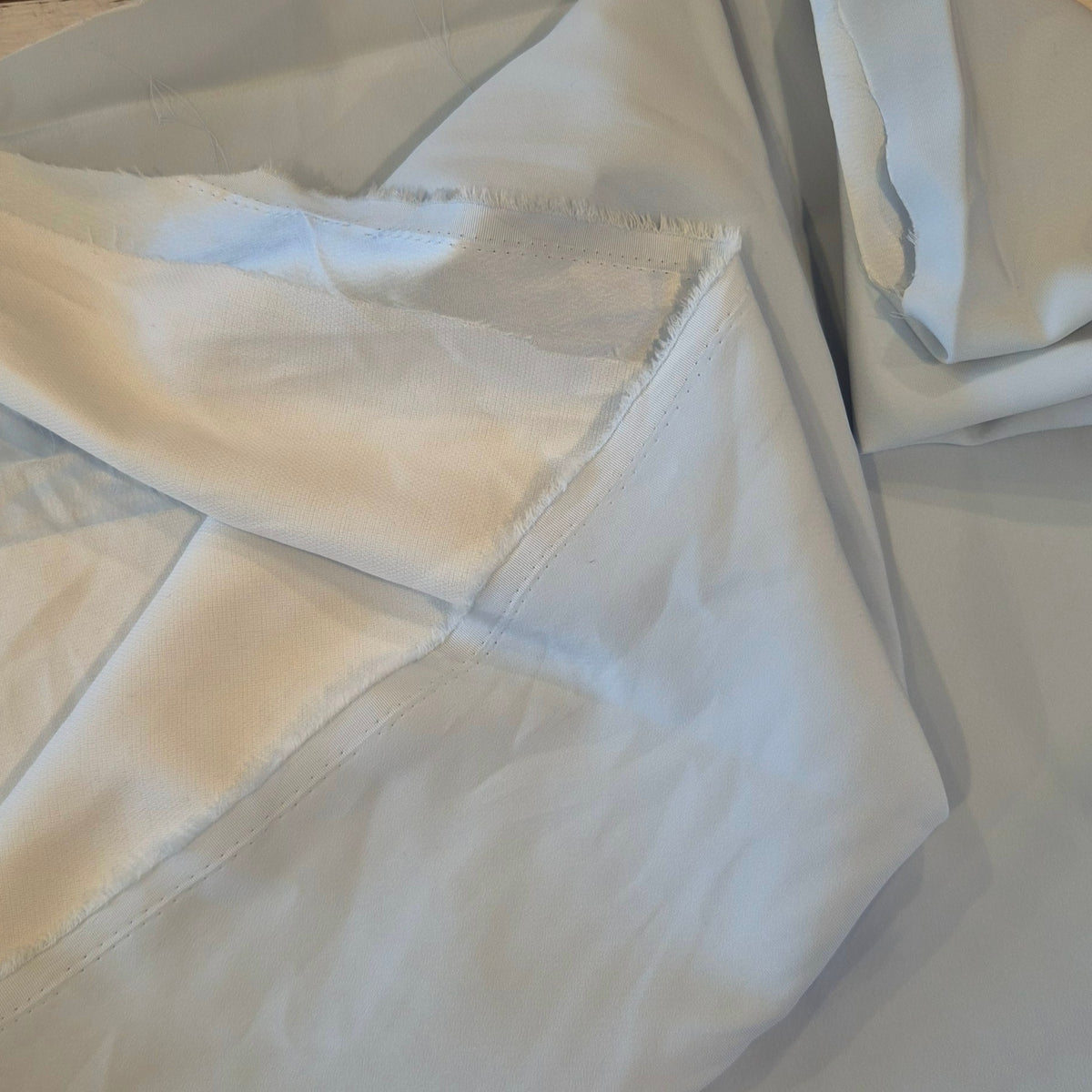 90cm Pale blue stretch satin interfaced polyester