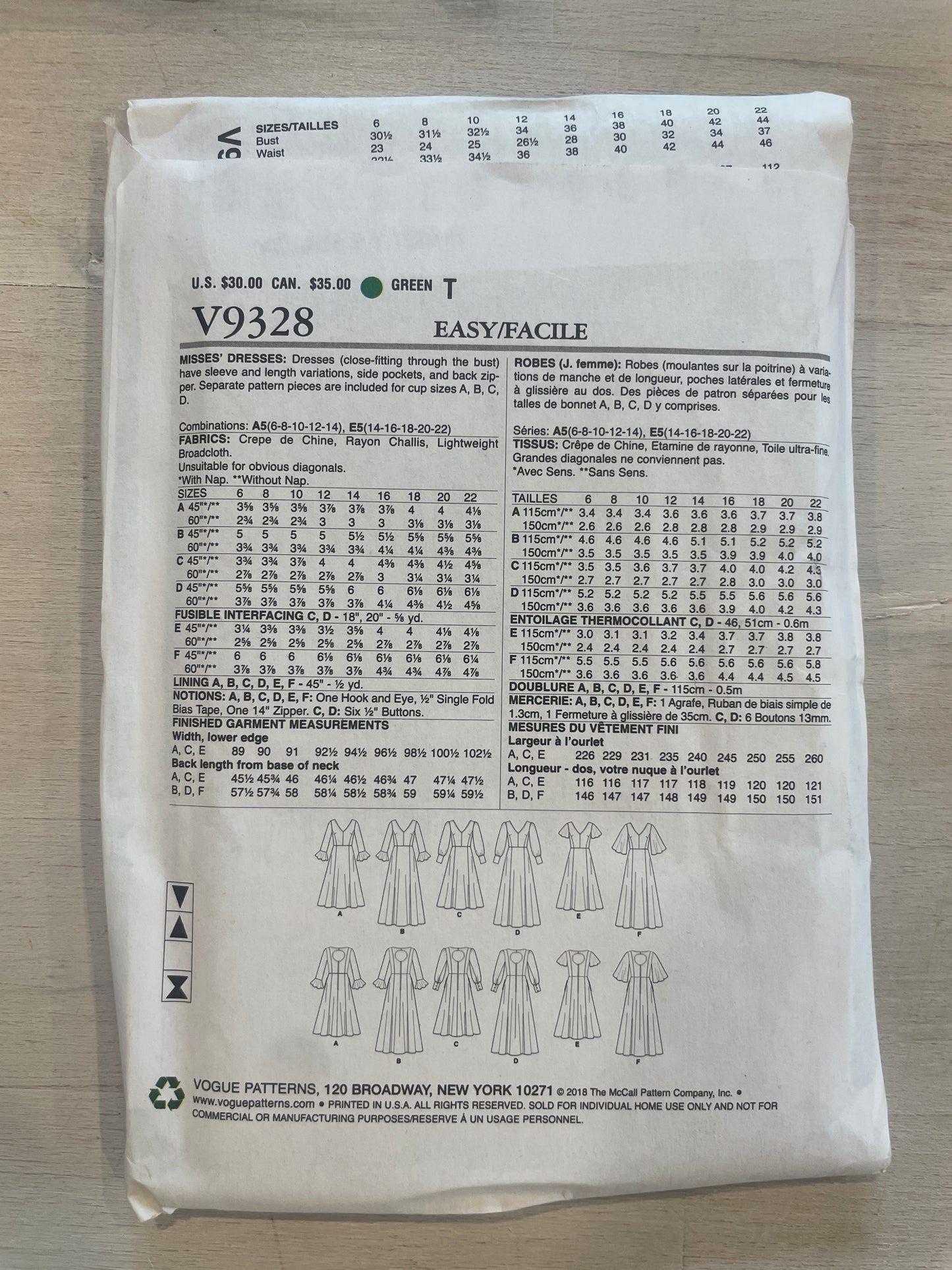 Vogue Patterns V9328