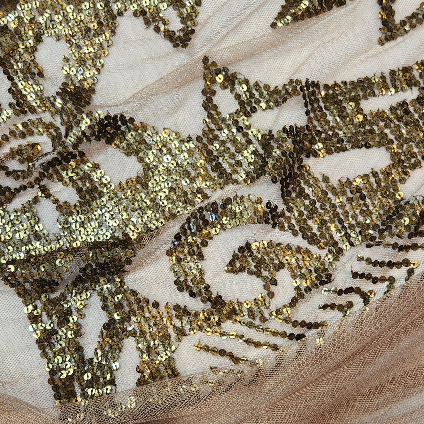 8. Bronze sequin on silk mesh