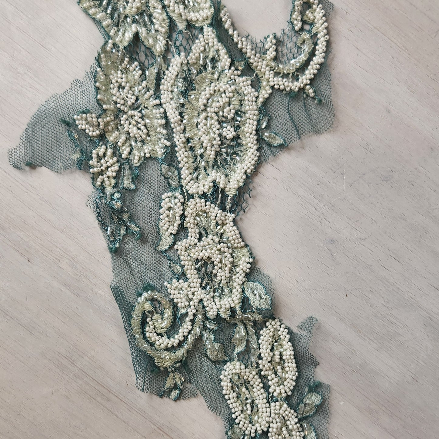 26. Hand dyed beaded flowers