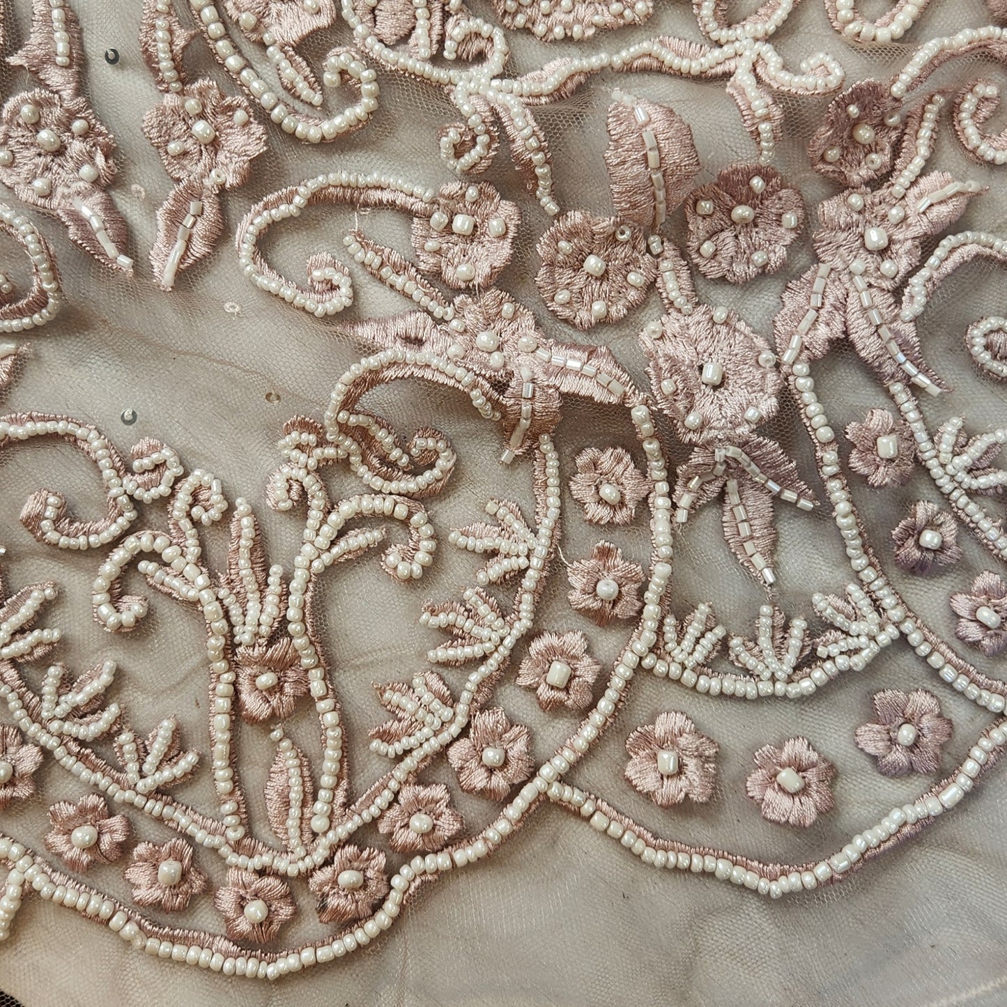 78. Embroidered and beaded mesh