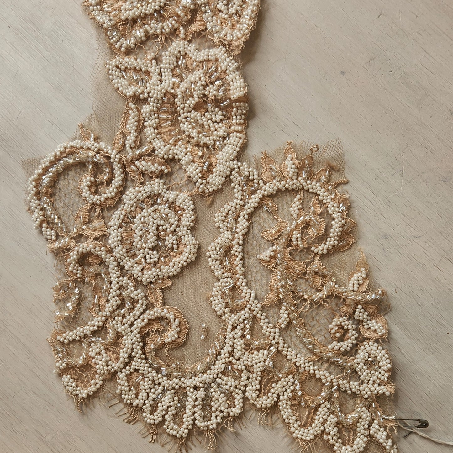 103. Beaded eyelash lace