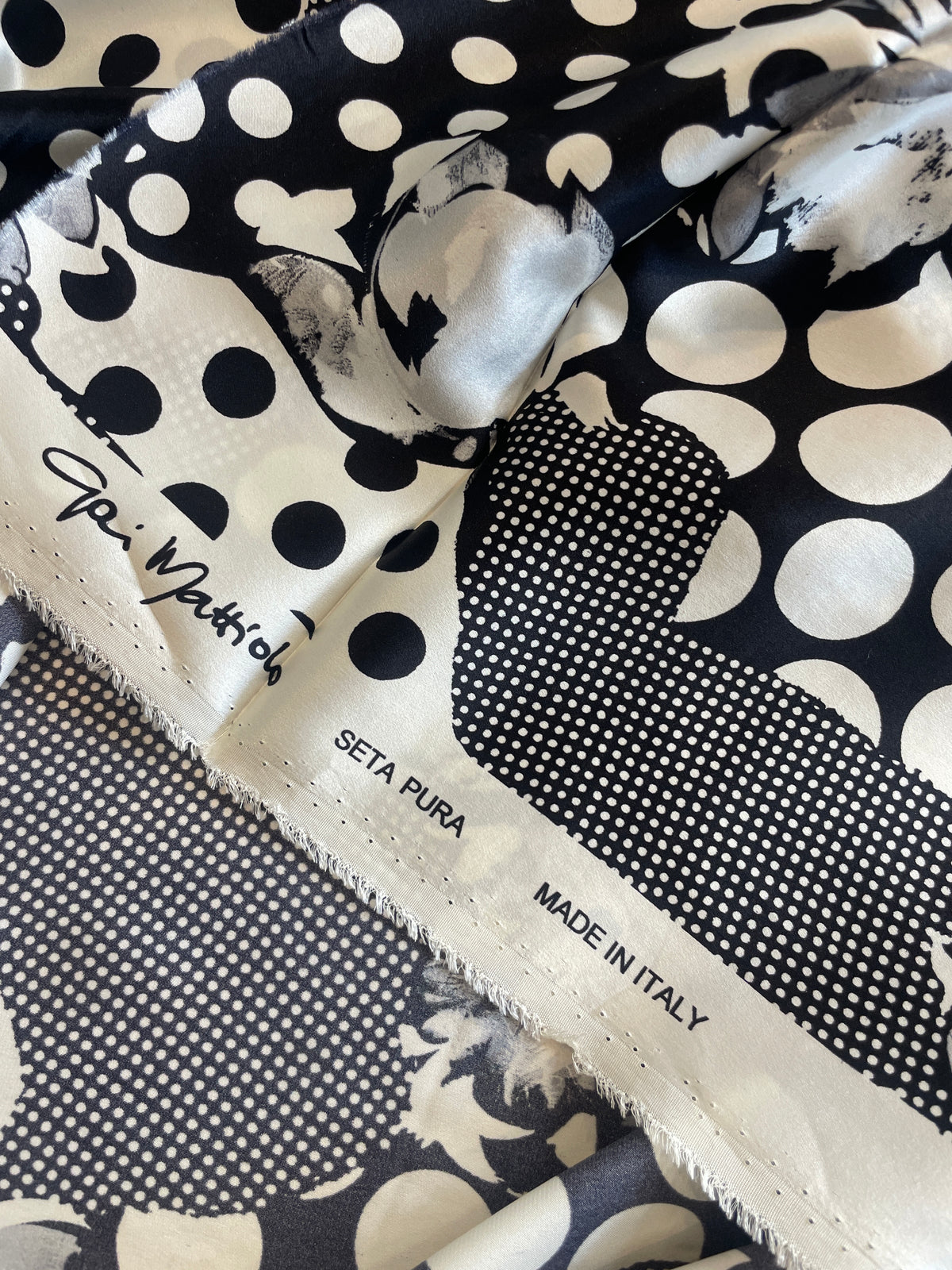 Gai Mattiolo pop art silk satin