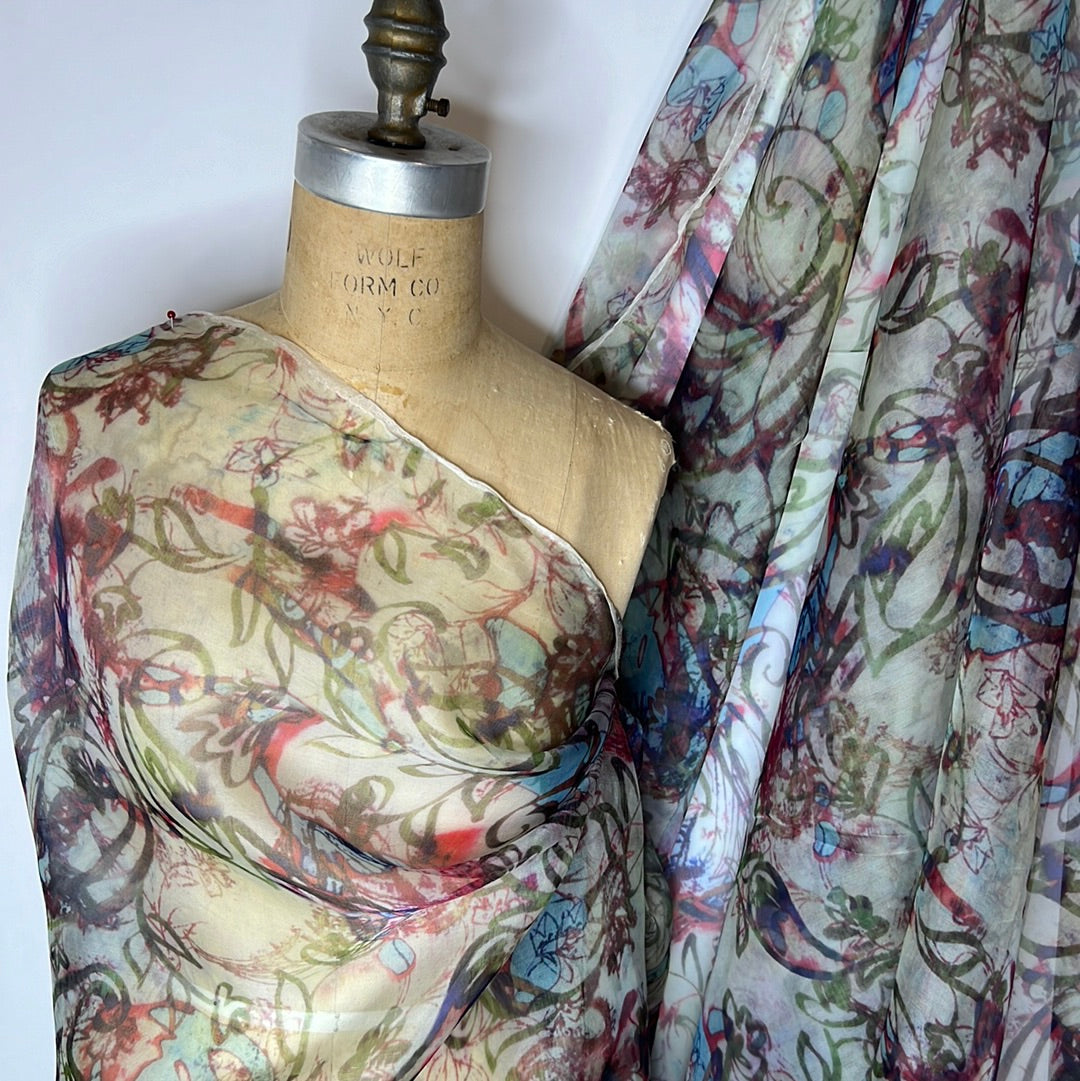 Stained Glass Silk Organza