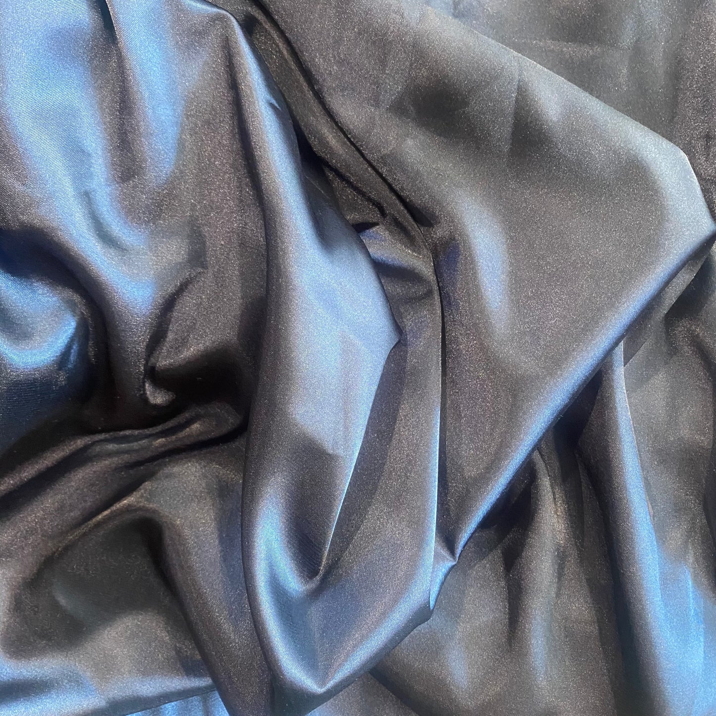 2m x 140 cm Navy Stretch Satin