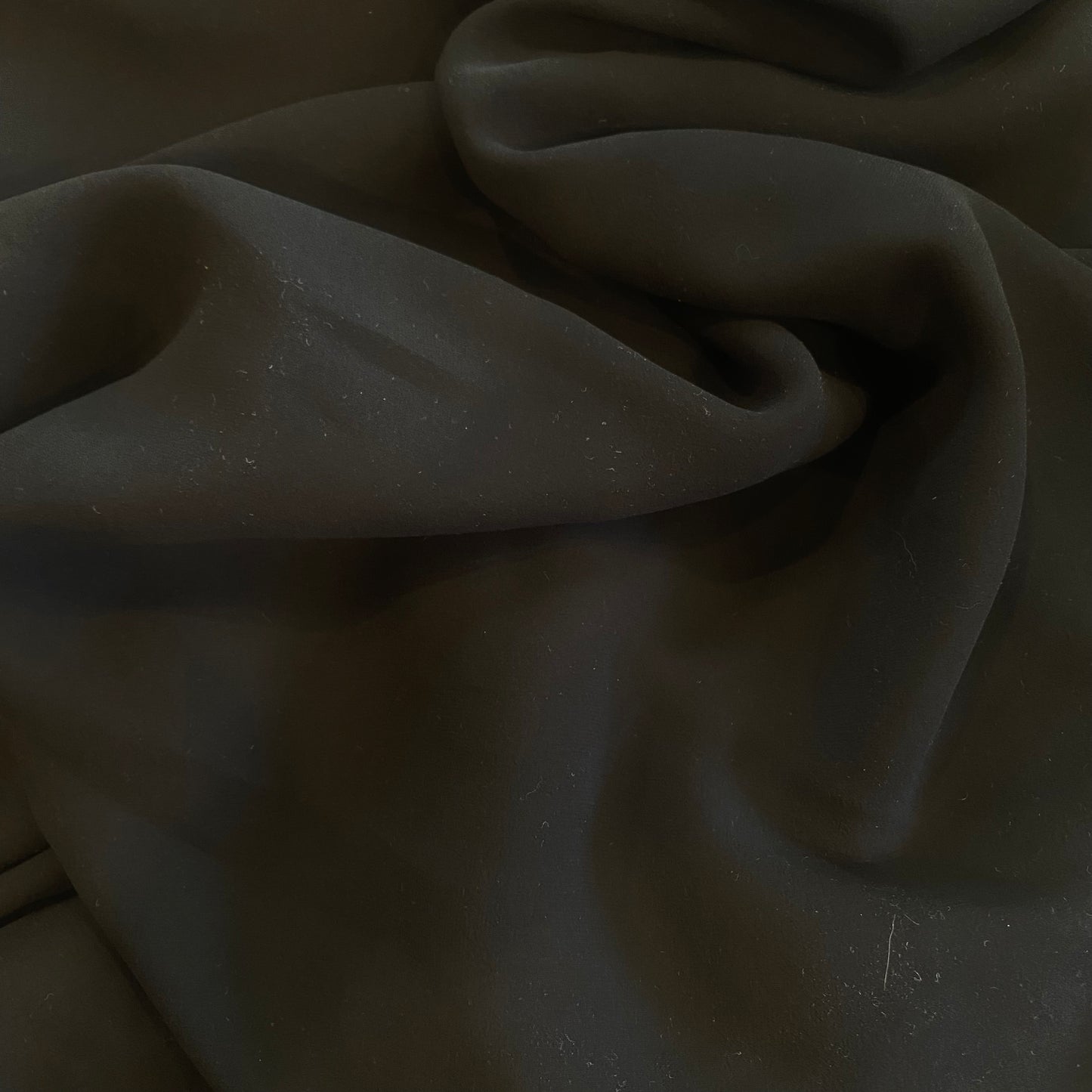 2.4m Black silk georgette