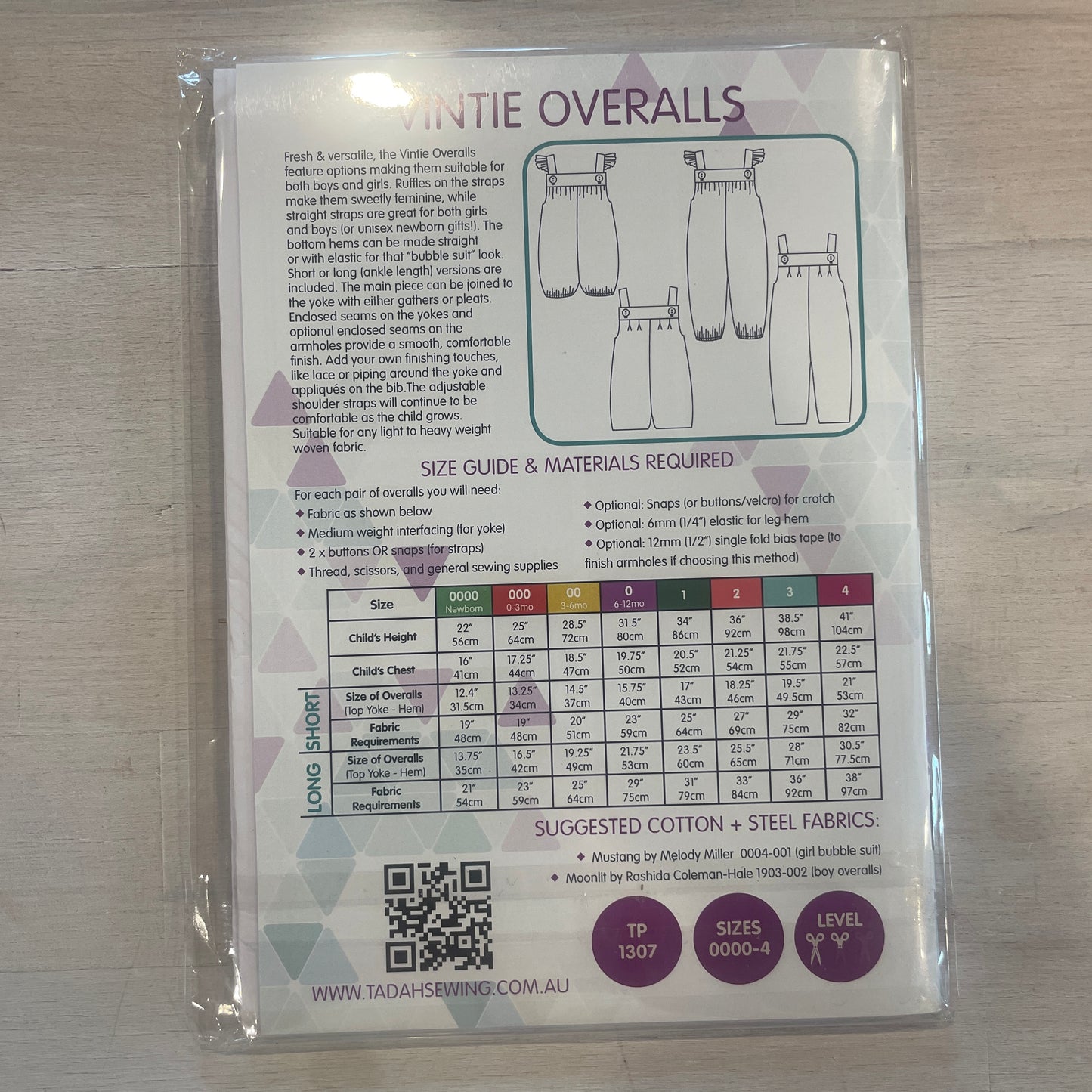 Tadah patterns vintie overalls