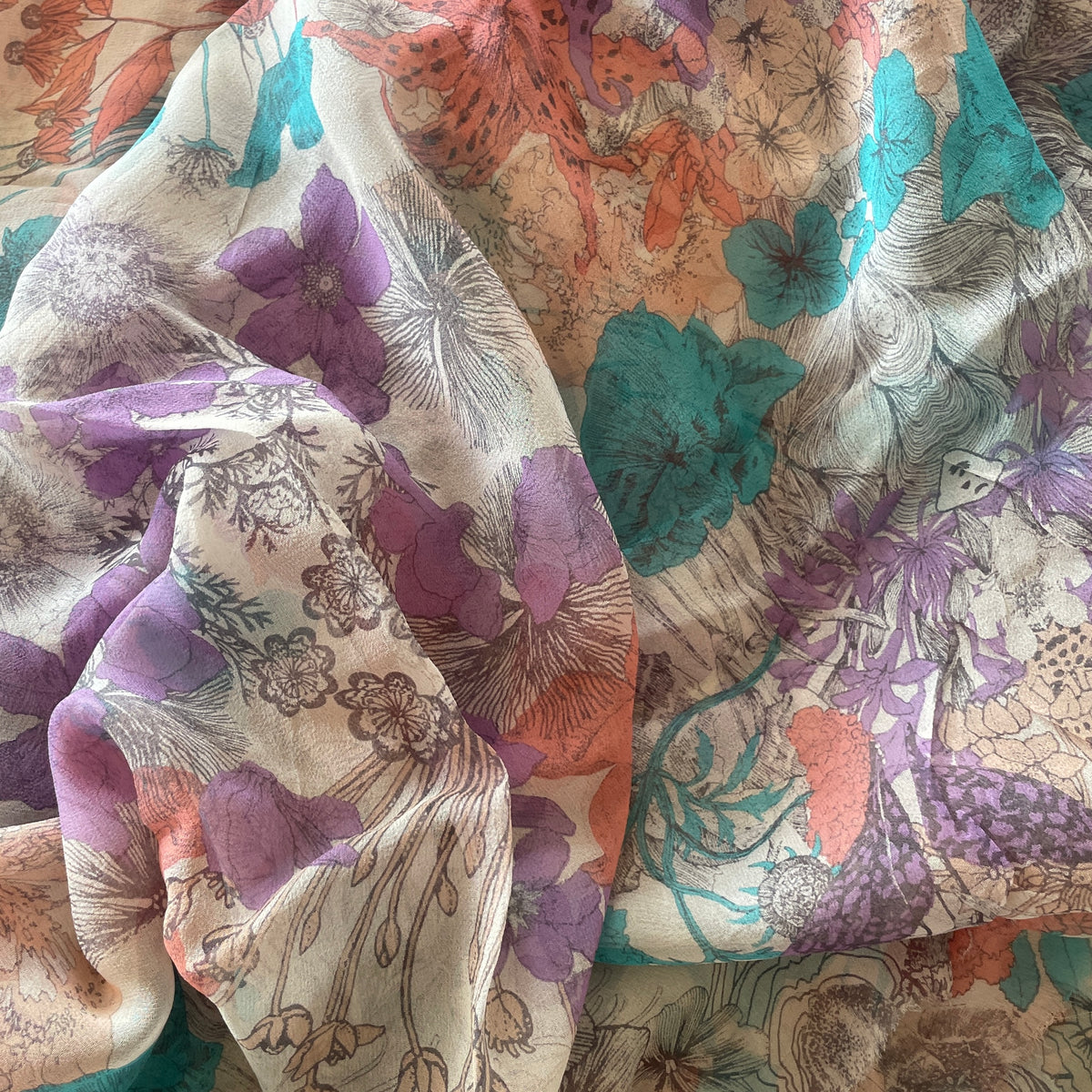 3m sorbet floral silk chiffon