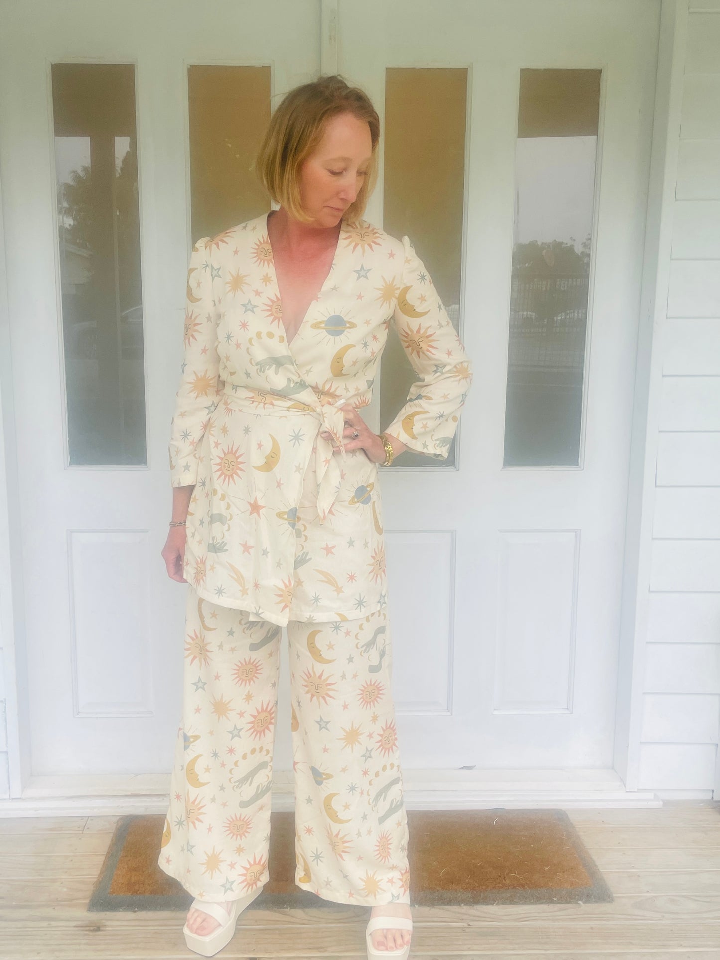 Soleil moon linen viscose MAKER SOCIETY EXCLUSIVE PRINT