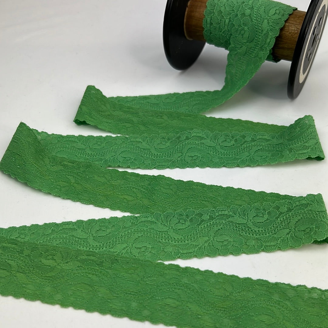 Green Grass 35mm Stretch Lace