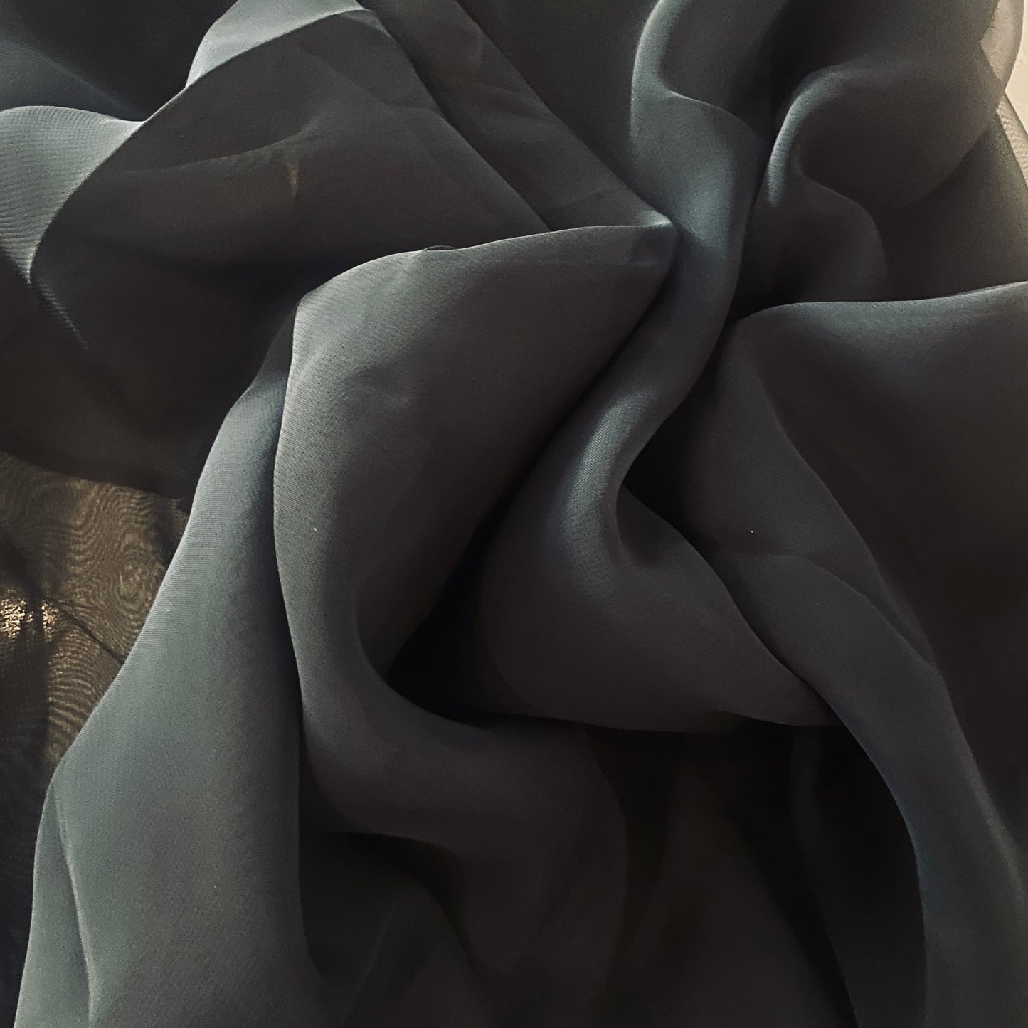 1.2m black soft drape organza