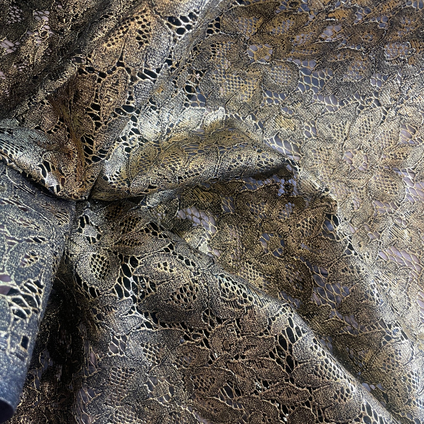 Enchanted gold foil lace