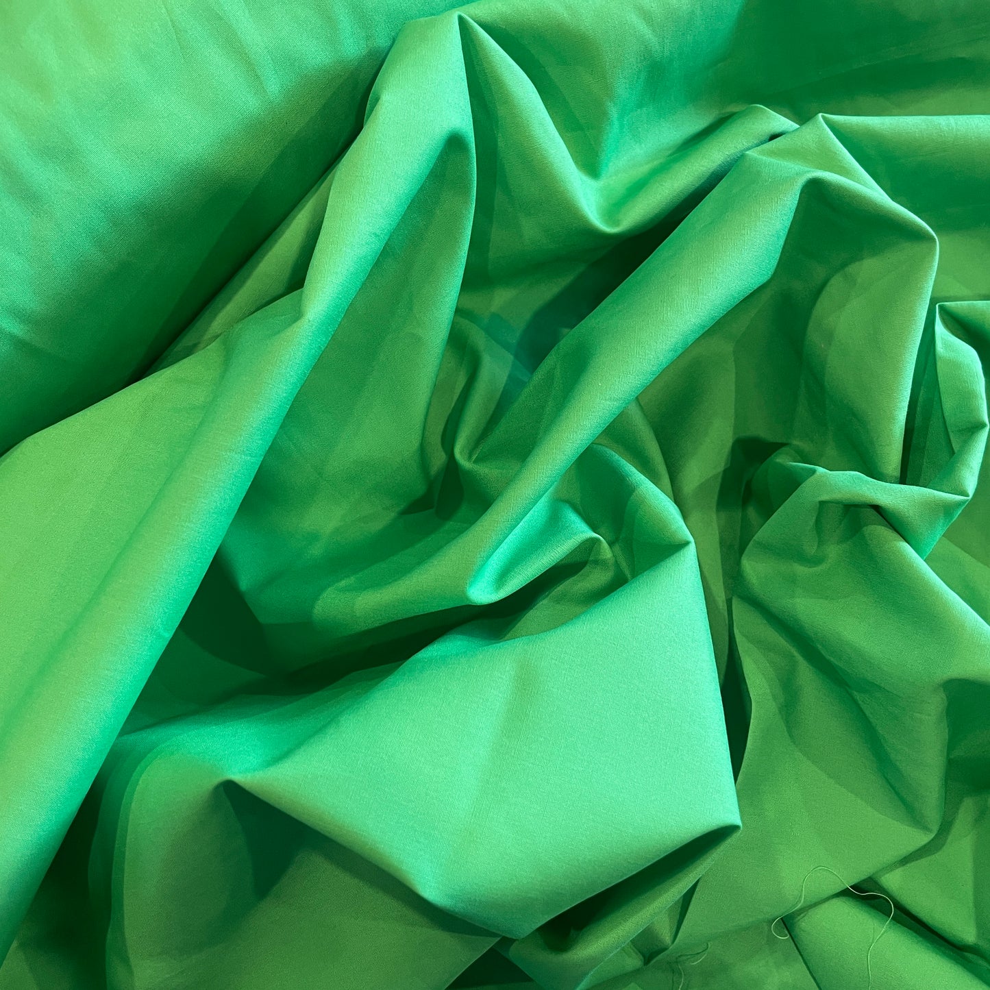 Grass green cotton shirting