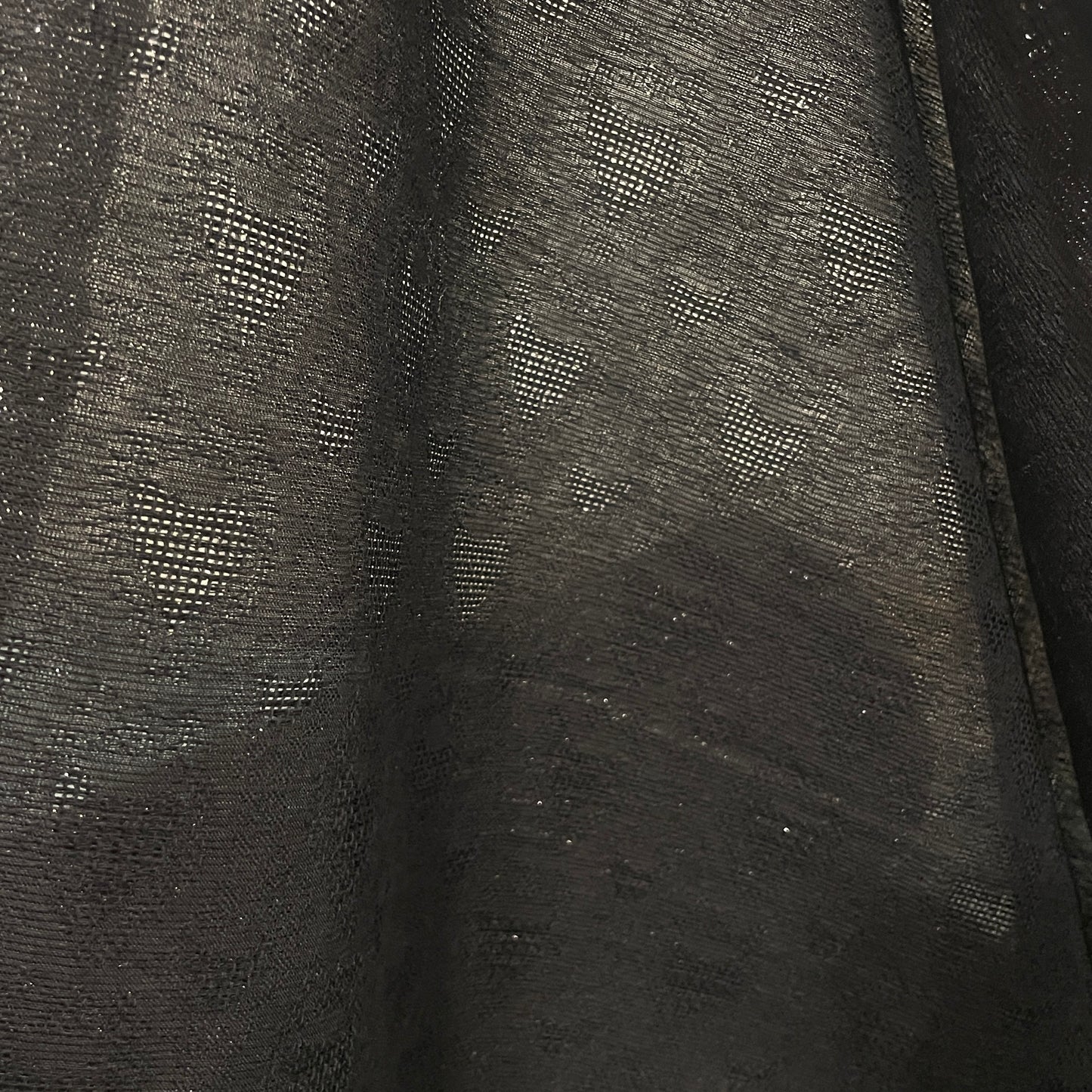 Black heart lurex gauze