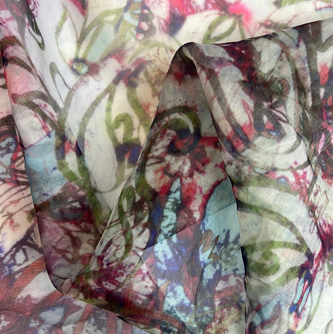 Stained Glass Silk Organza
