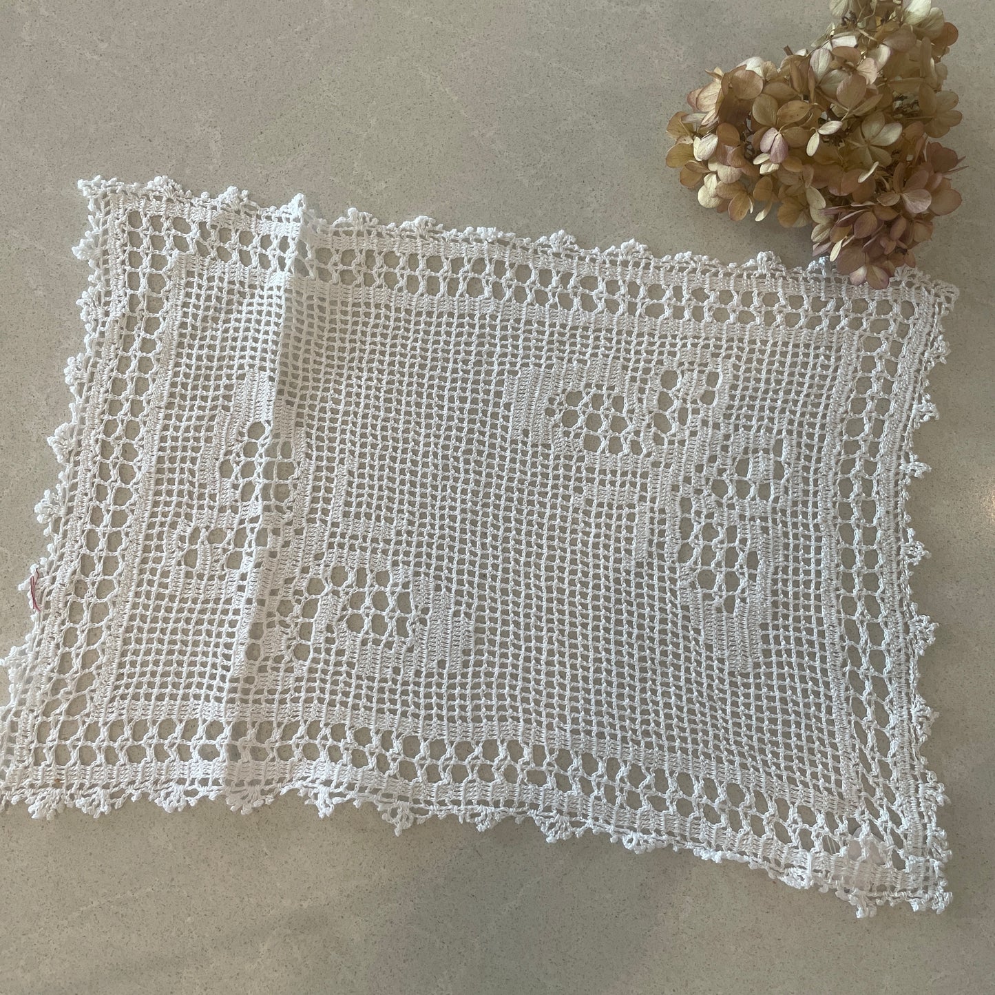 vintage crochet butterfly doiley