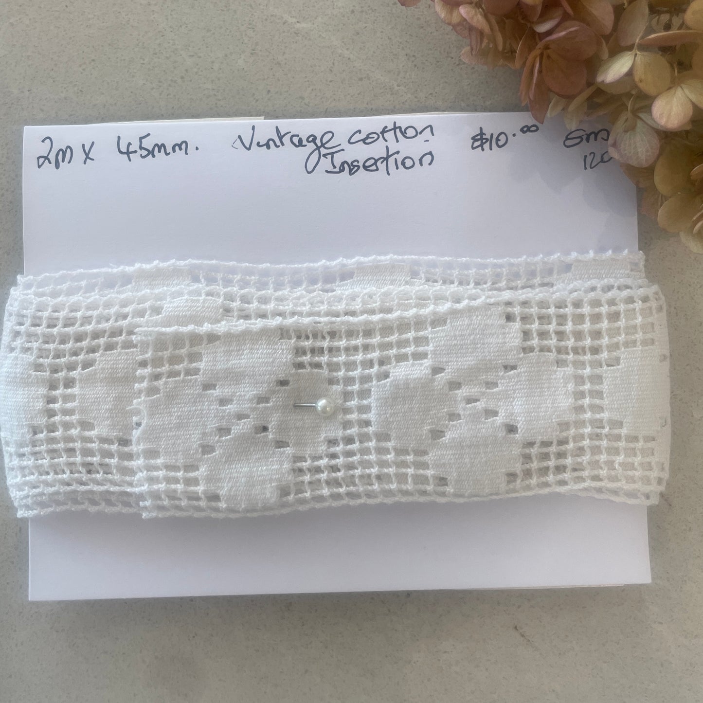 2m vintage cotton insertion #120