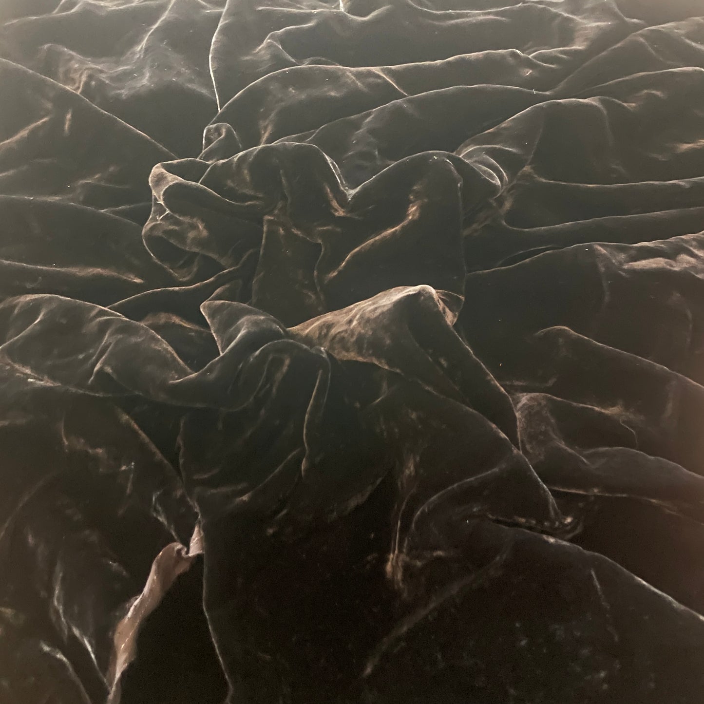 2.8m black silk rayon velvet