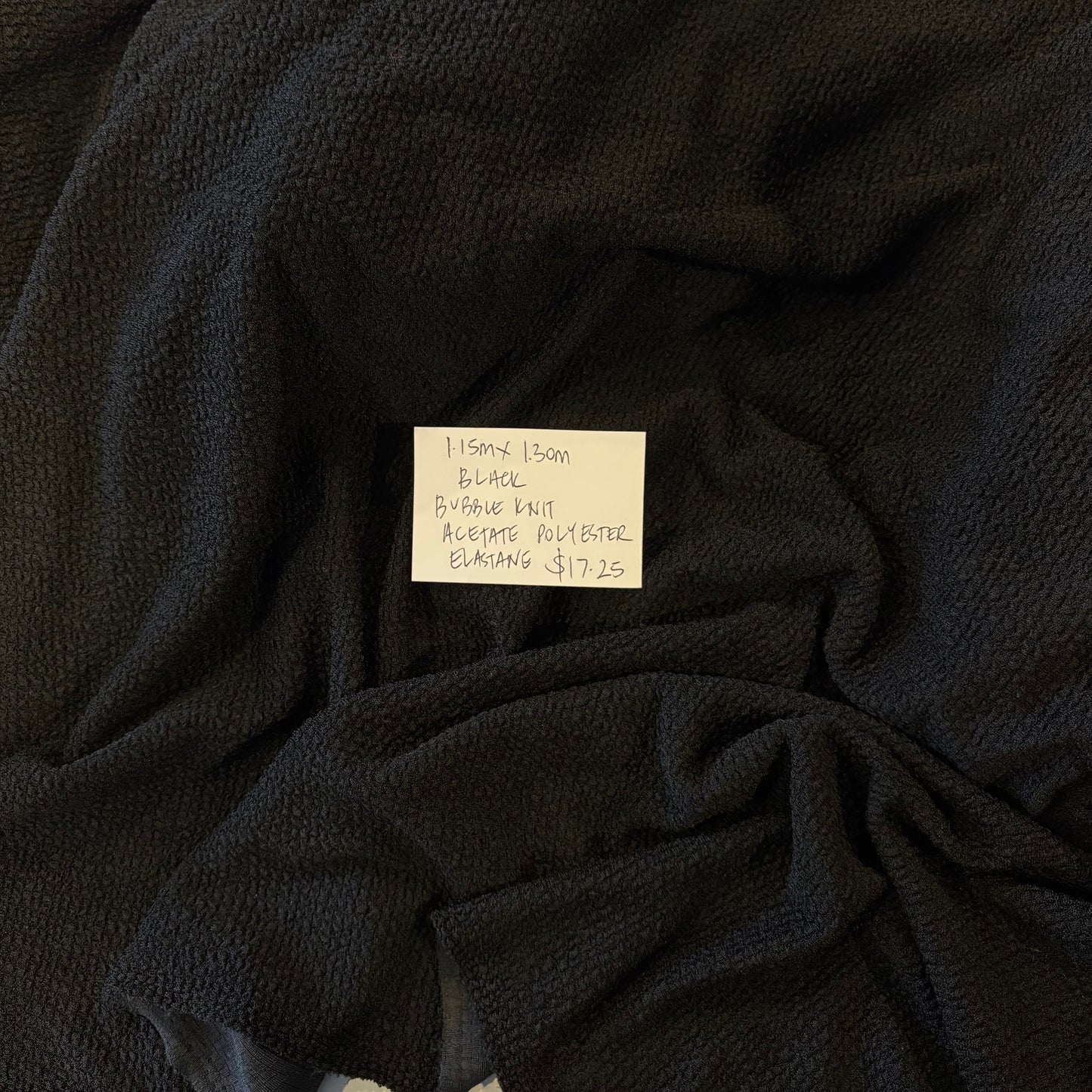 1.15m Black Bubble Knit