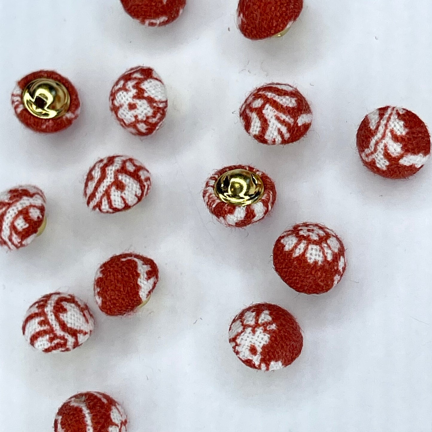 Bohemian Crimson Paisley Covered Button