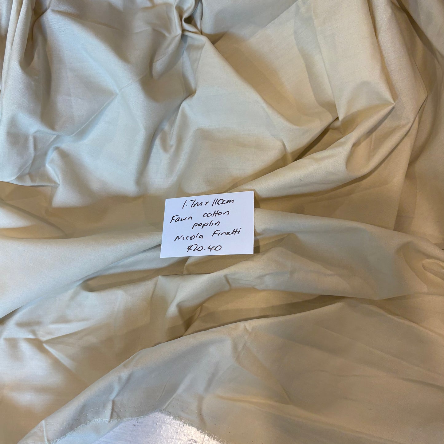 1.7m Fawn Cotton Poplin