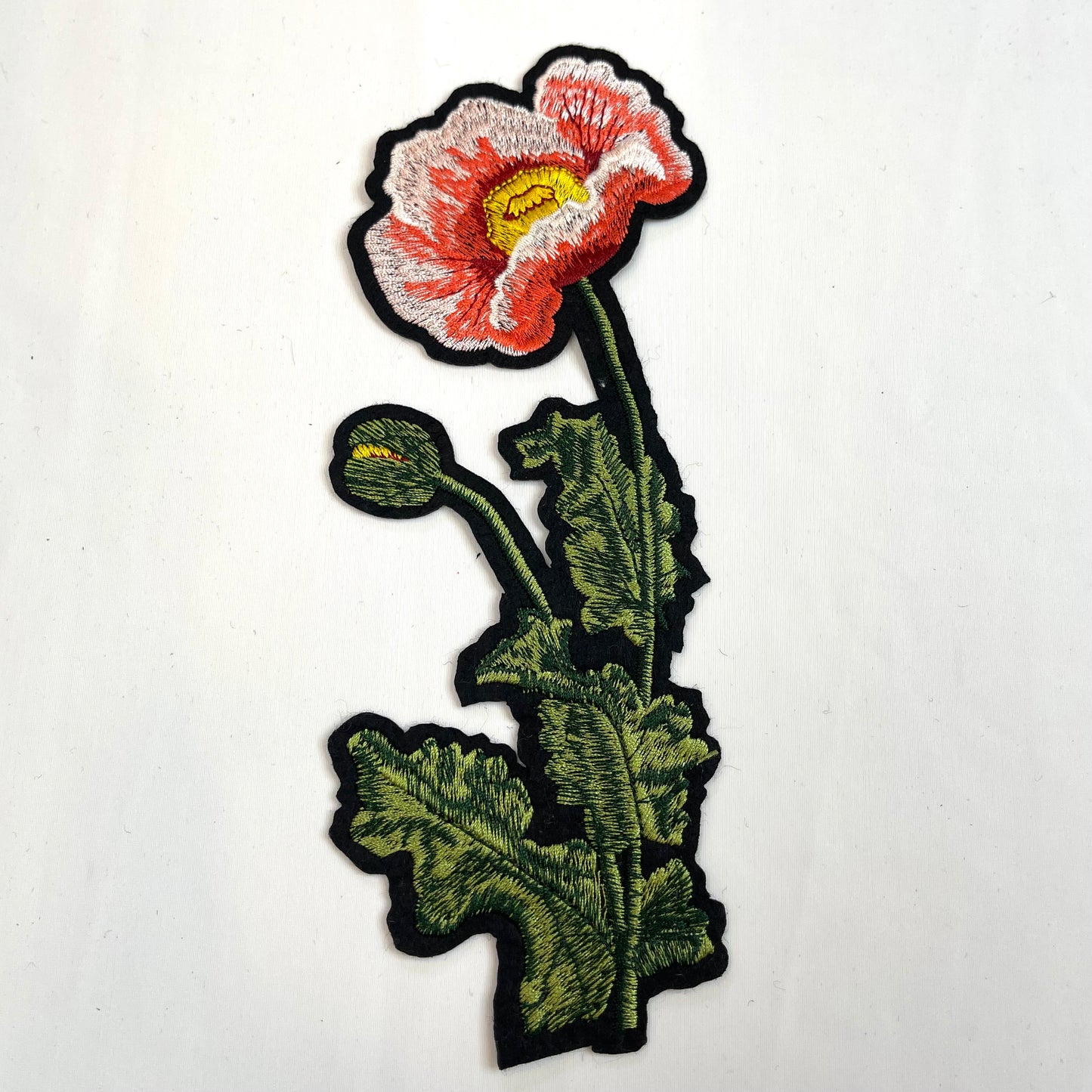 Embroidered Flower Iron-On Motif