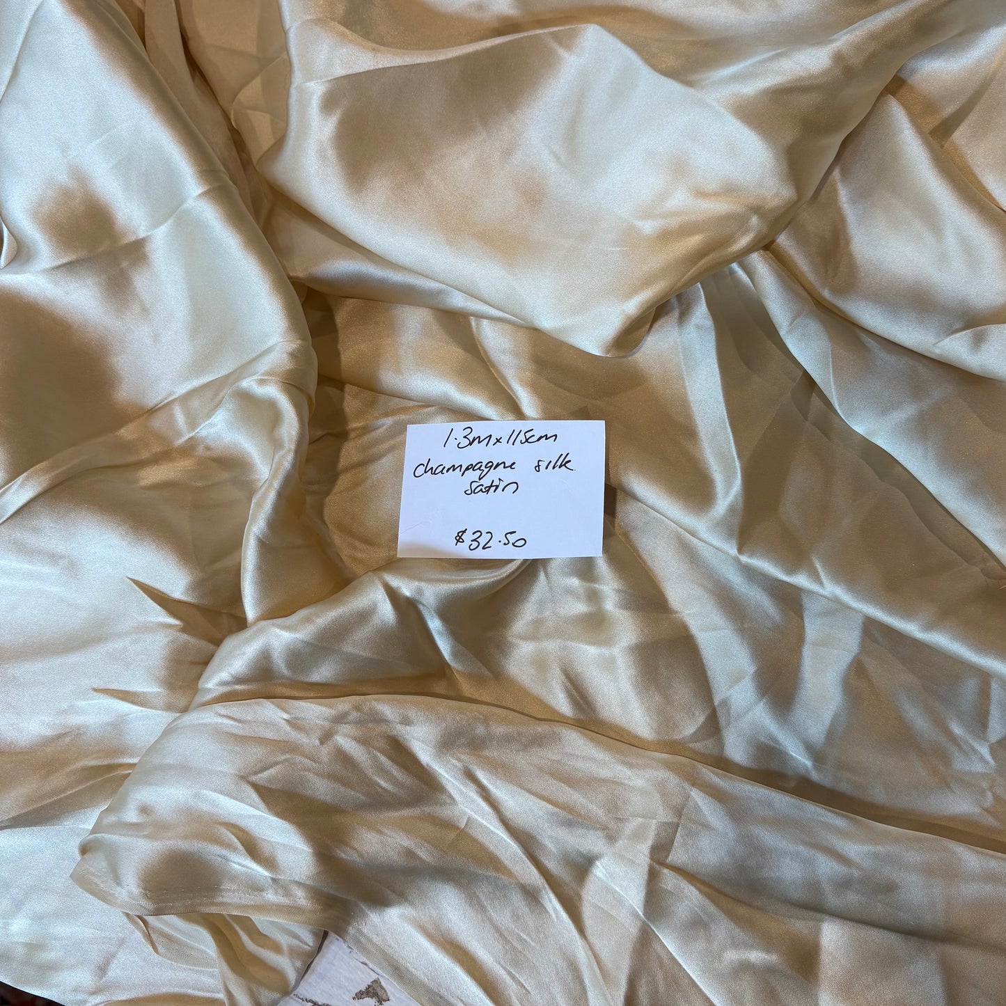 1.3m Champagne Silk Satin