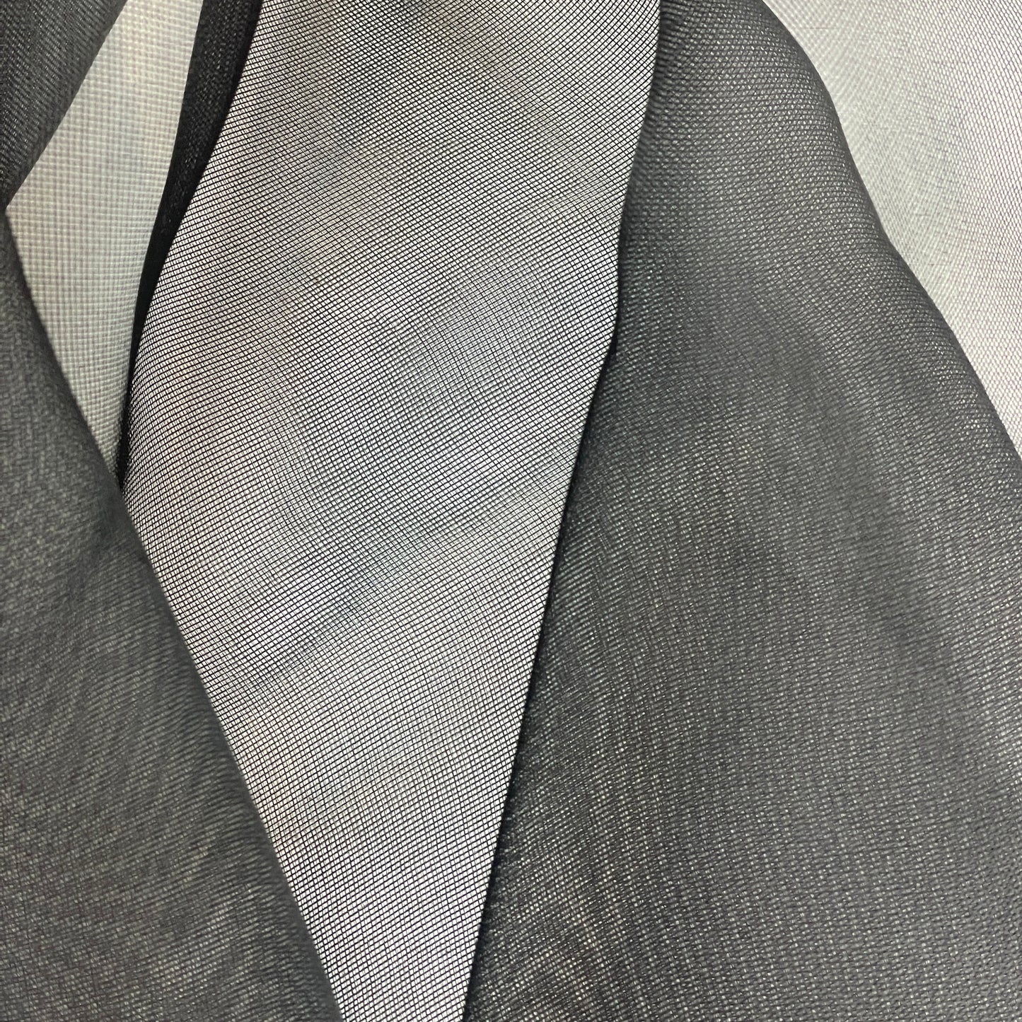 black soft Silk Organza gauze