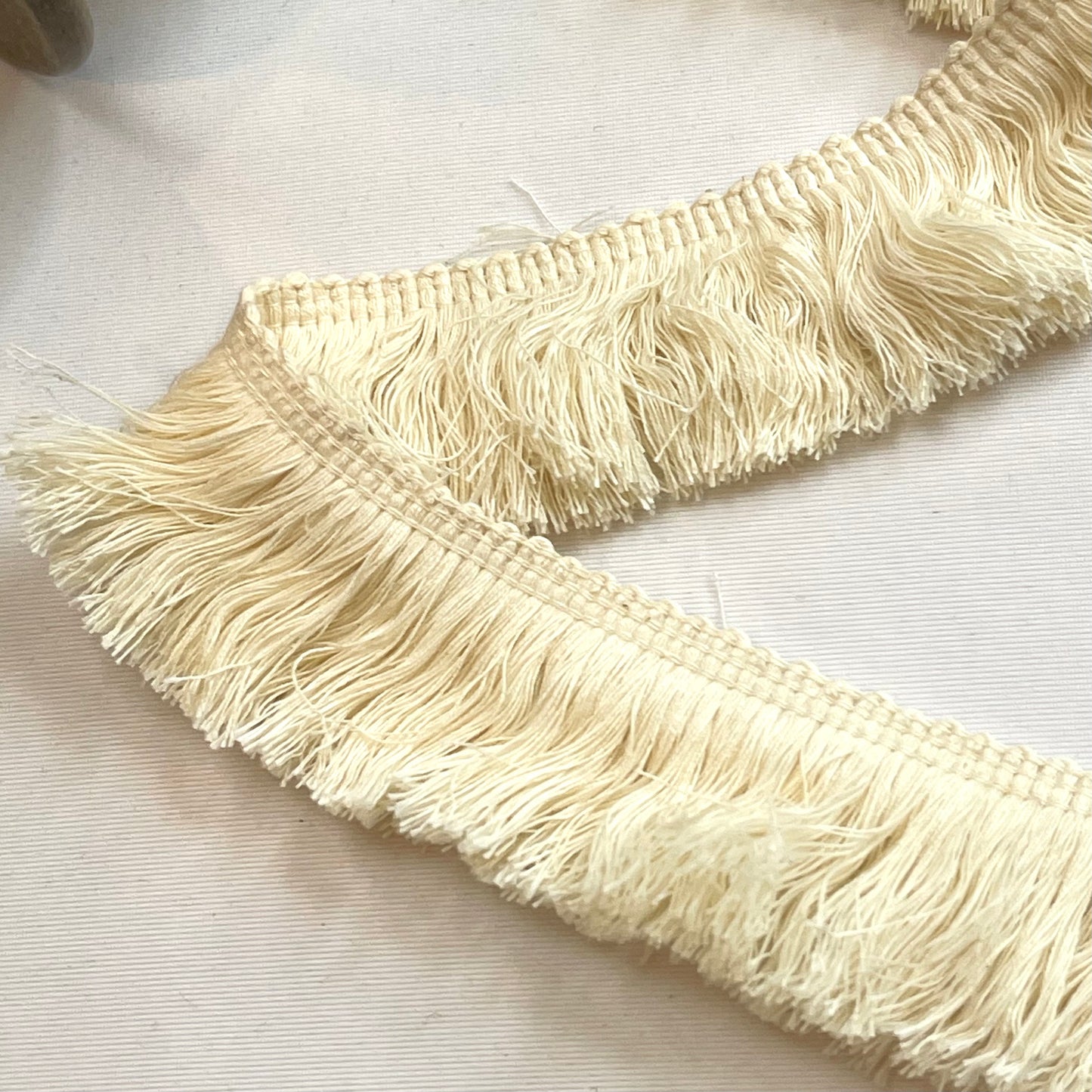 Ecru 35mm Cotton Fringe
