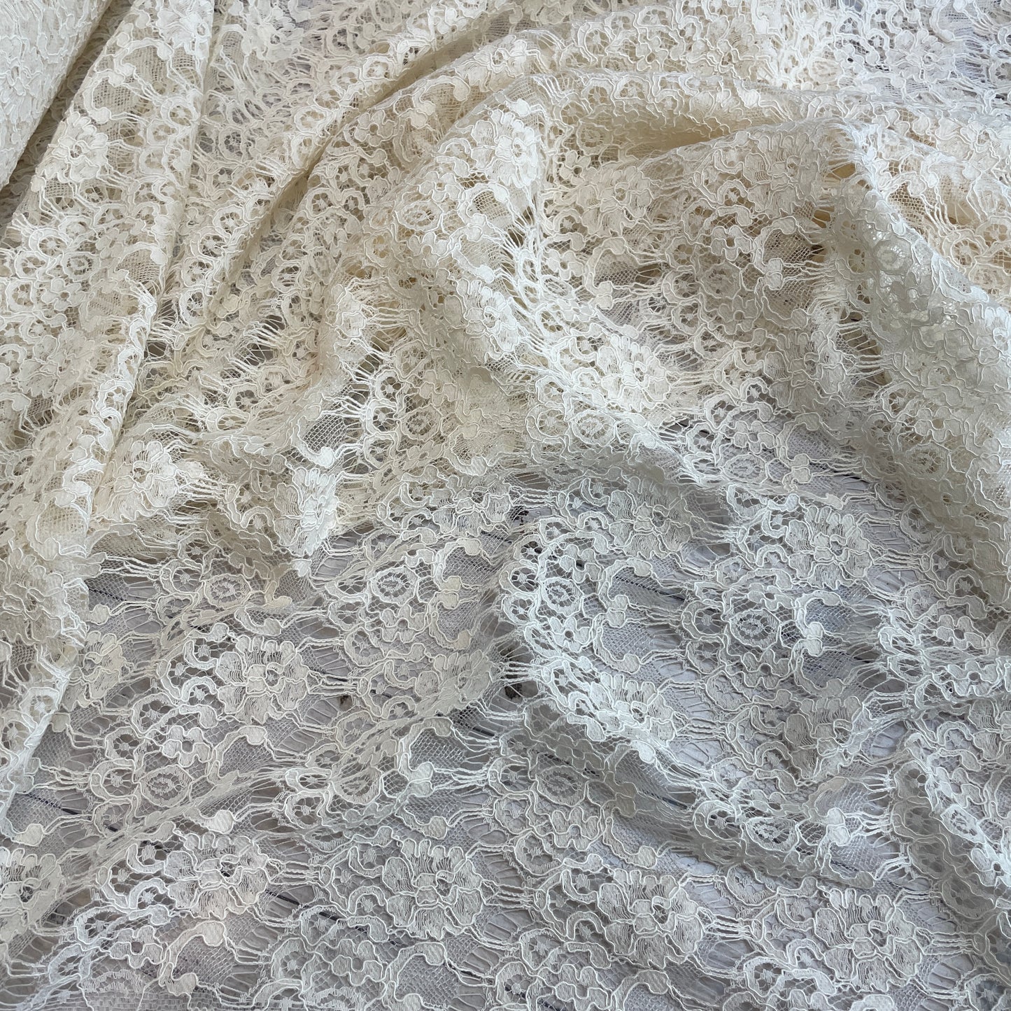 Valencia cream scallop lace
