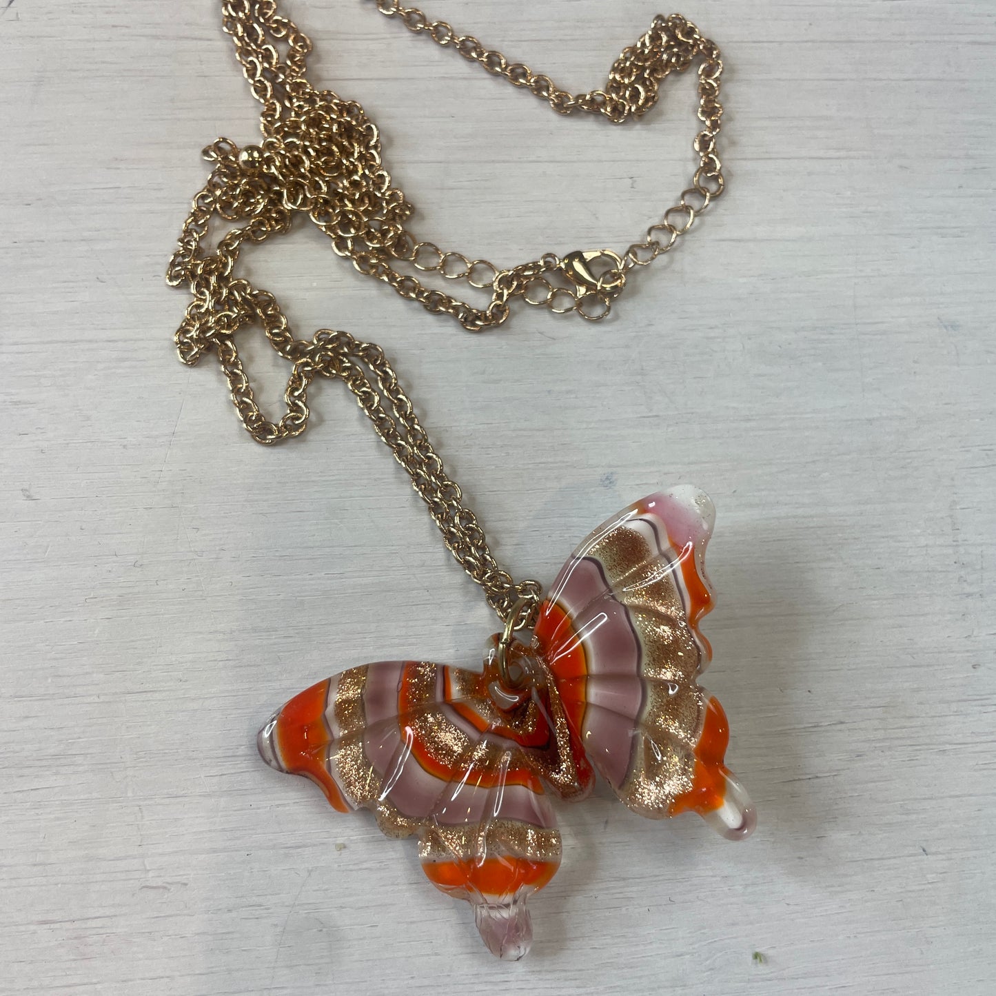 enamel butterfly necklace