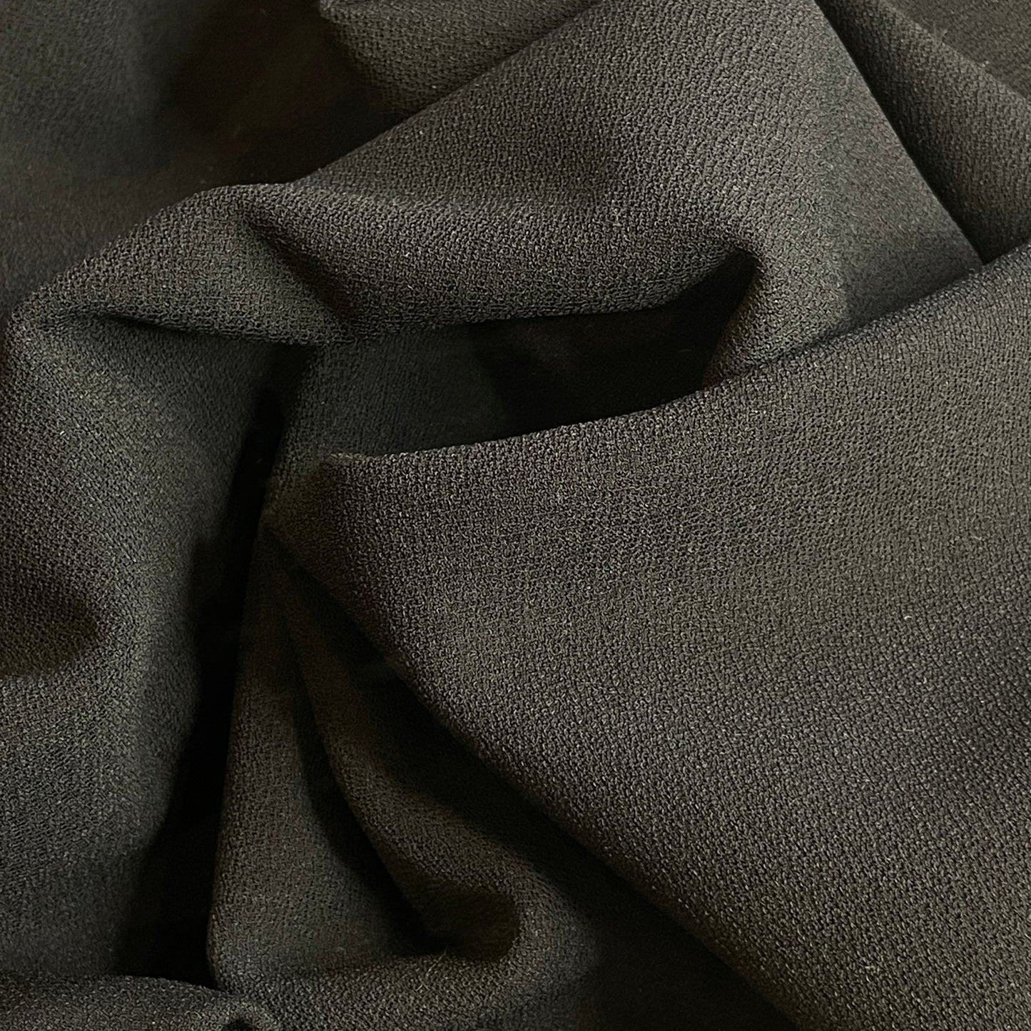 Tully bonded black crepe knit