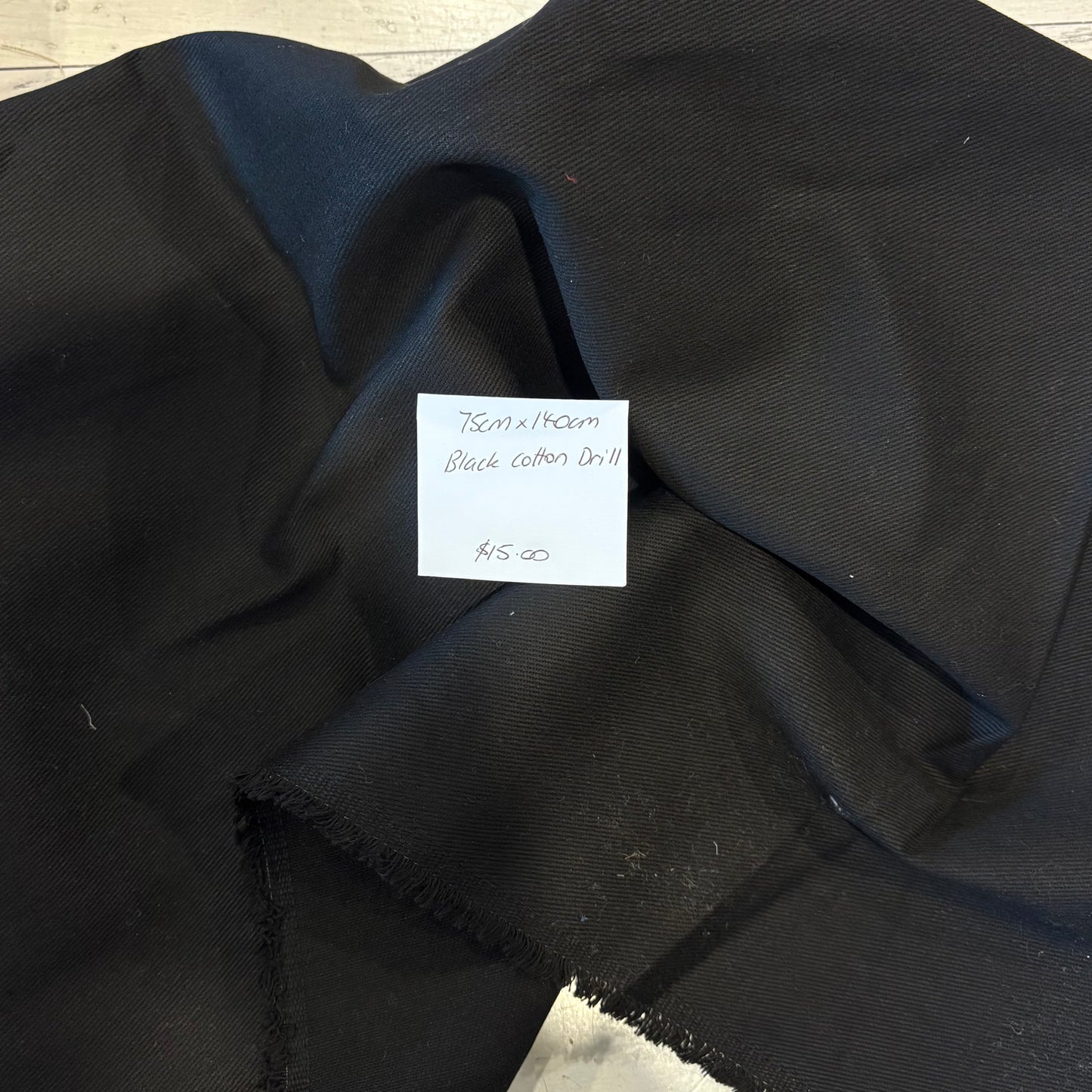 75cm Black Cotton Drill