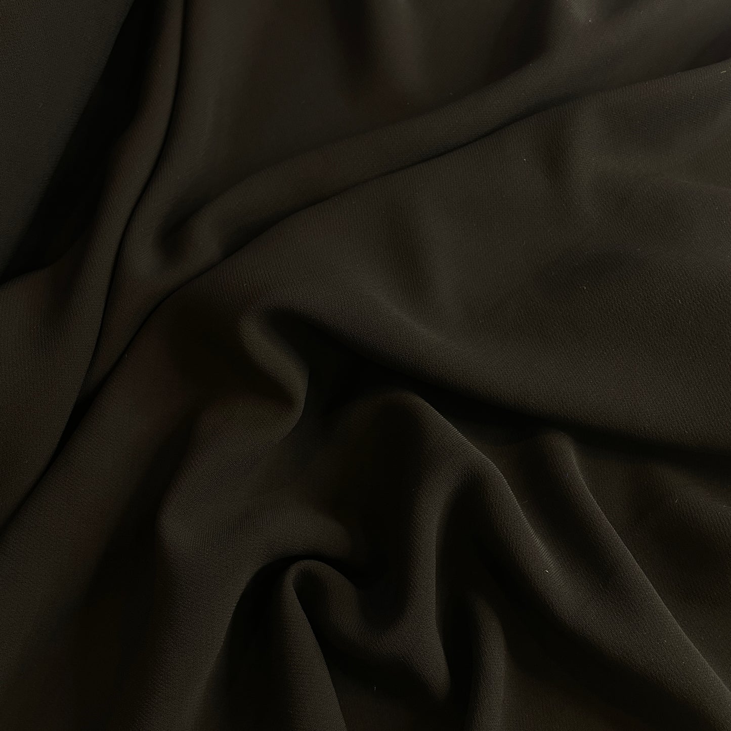 Black Smooth Touch Mechanical Stretch Crepe