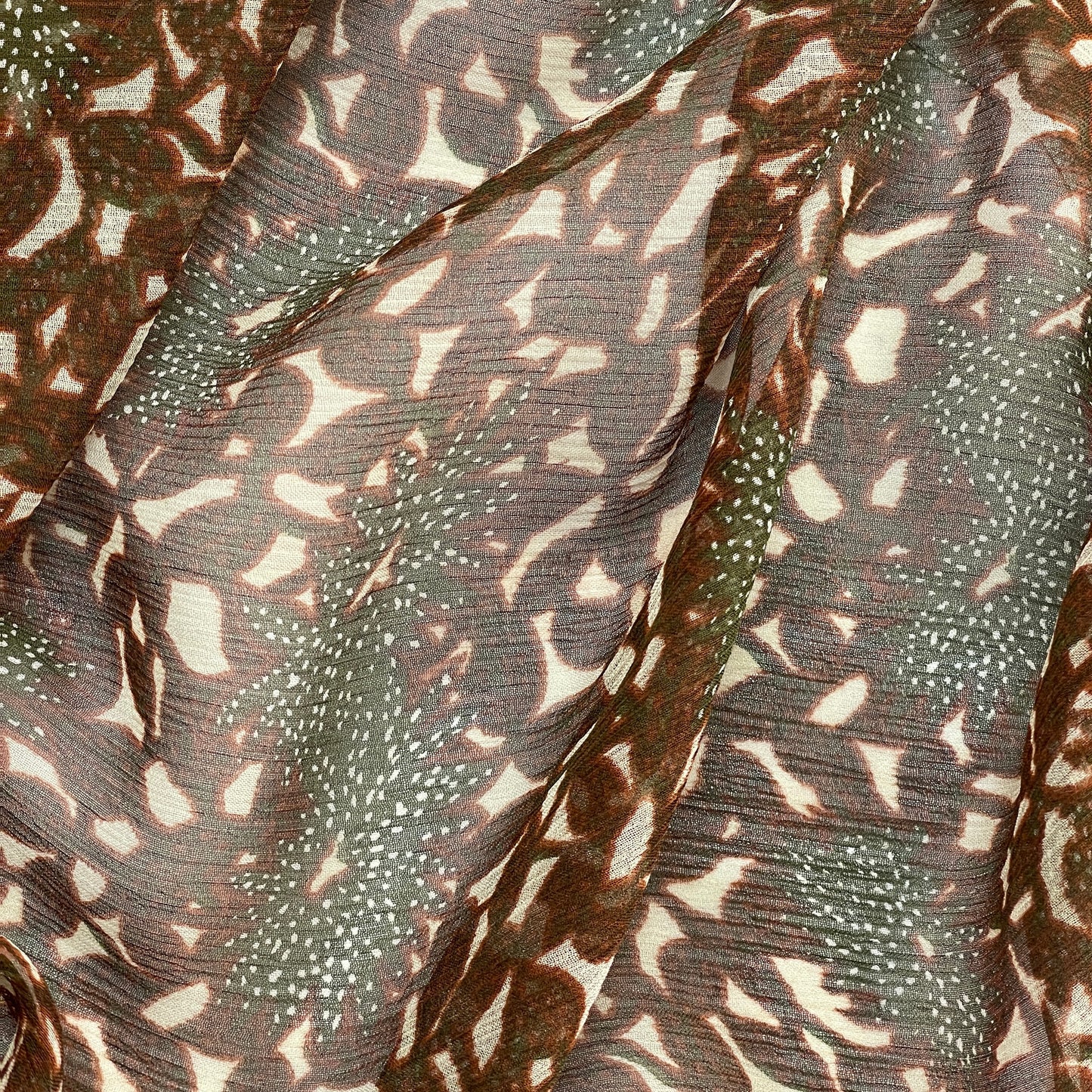 Wandering bloom bronze Silk Chiffon