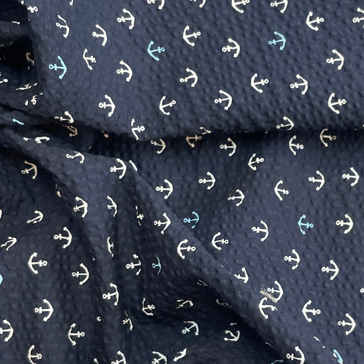 Anchors away Japanese seersucker