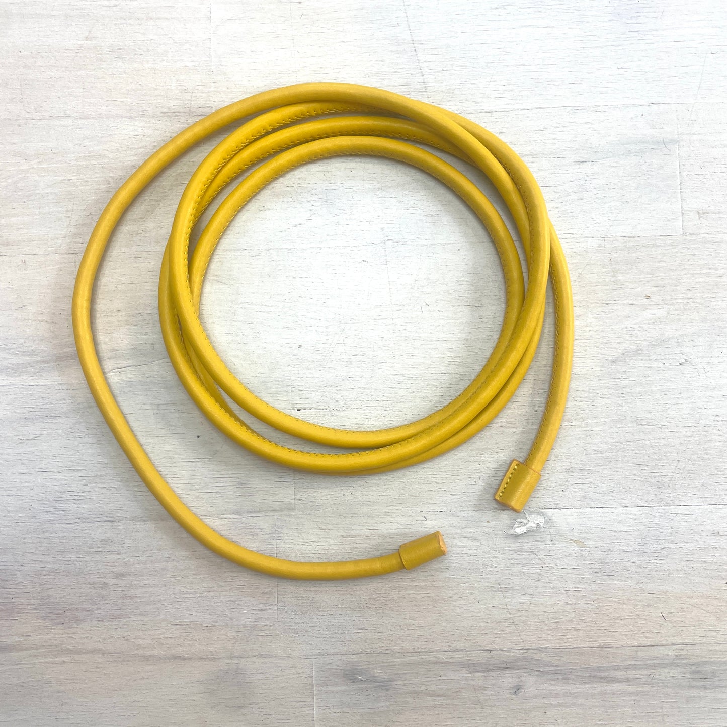 Mustard vegan leather Cord Belt