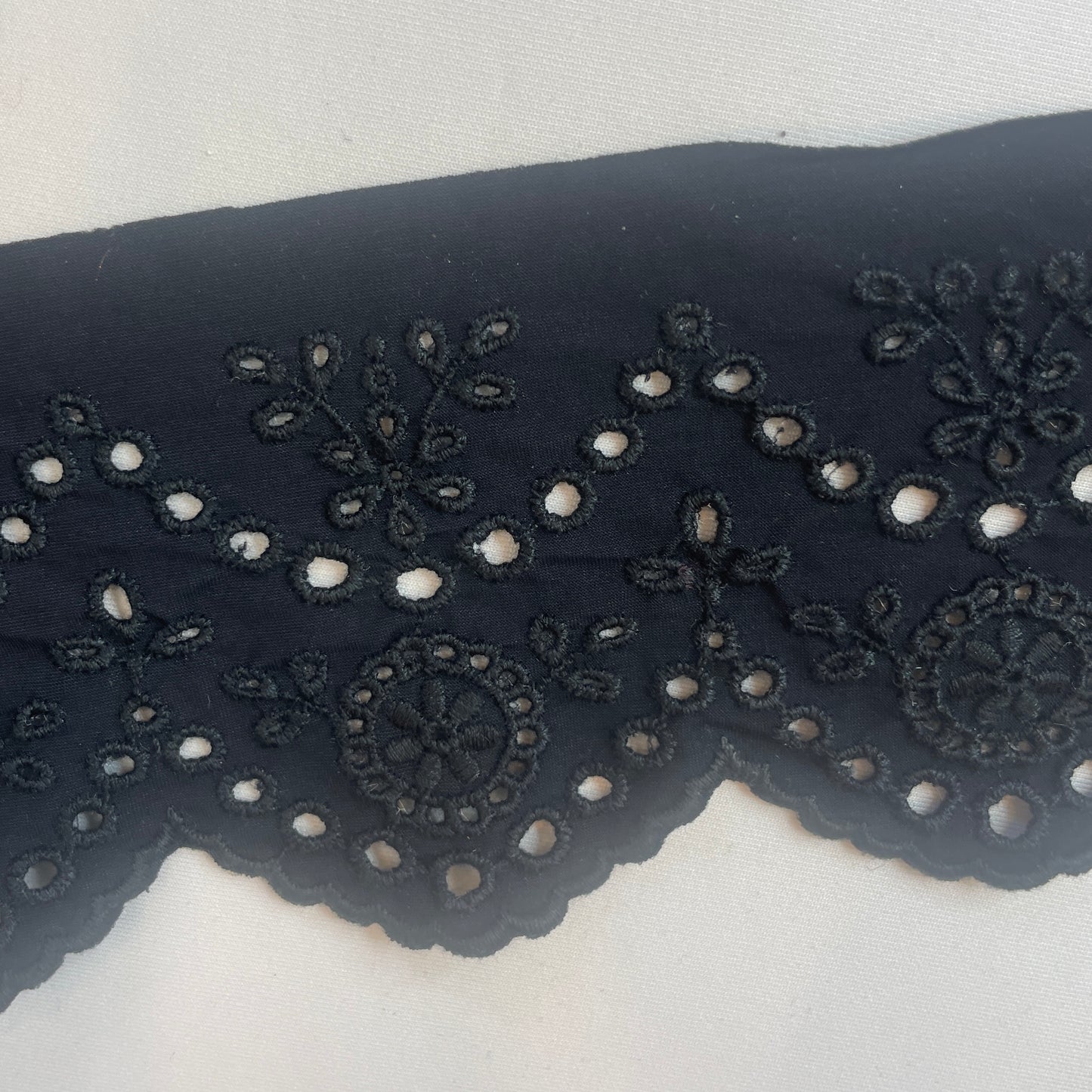 sun dazed embroidered spandex trim black