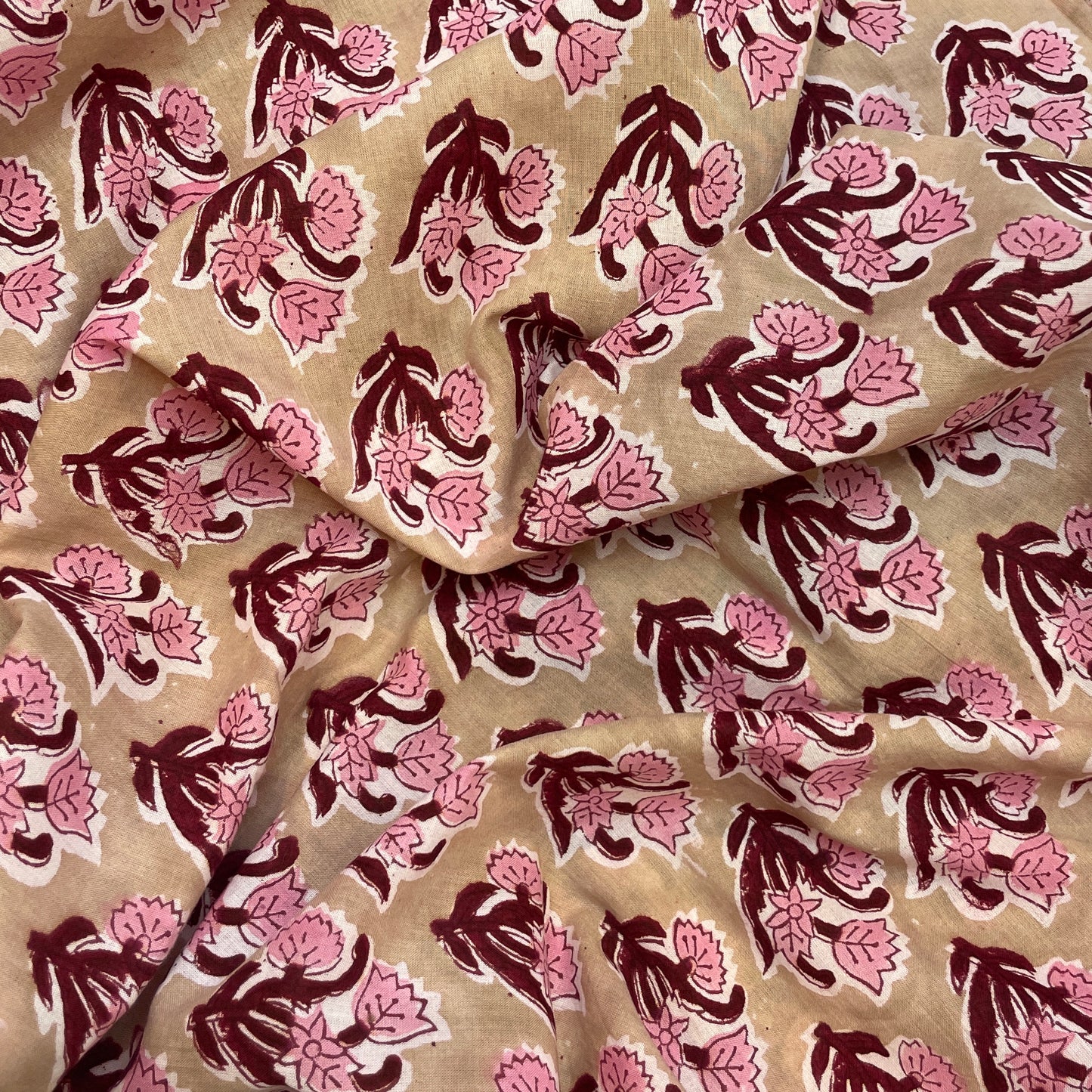50cm Amer block print cotton voile