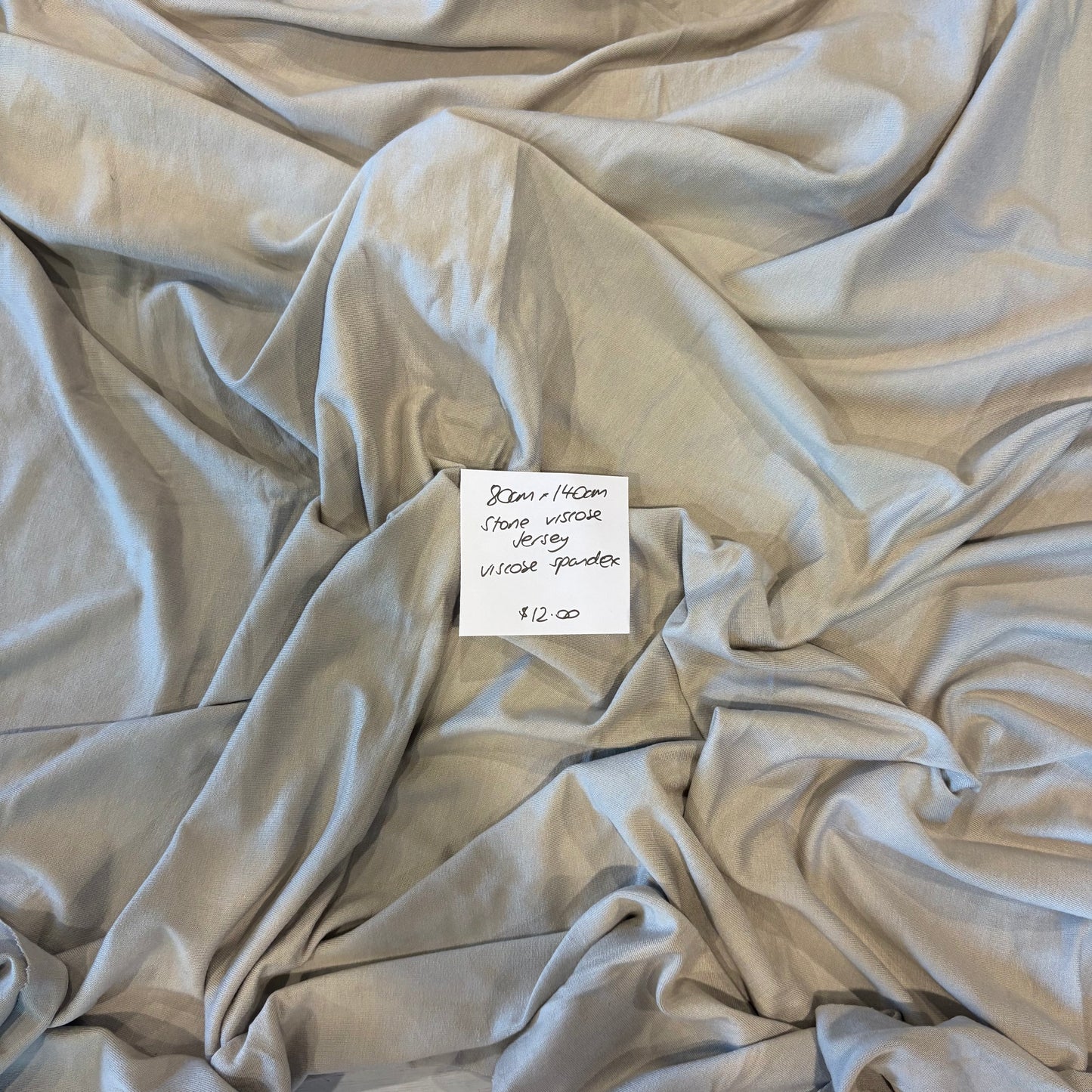 80cm Stone Viscose Jersey