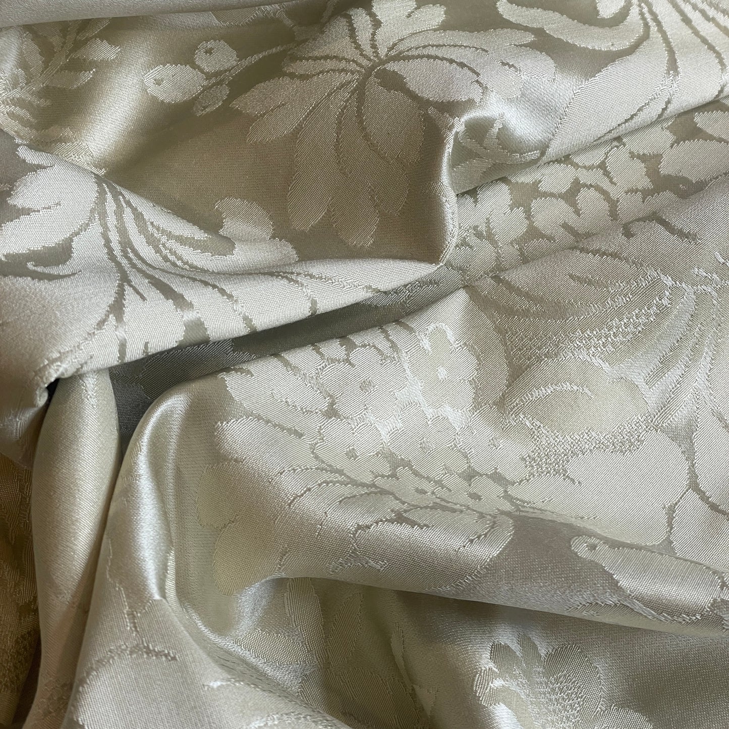 Vintage palest lime jacquard brocade