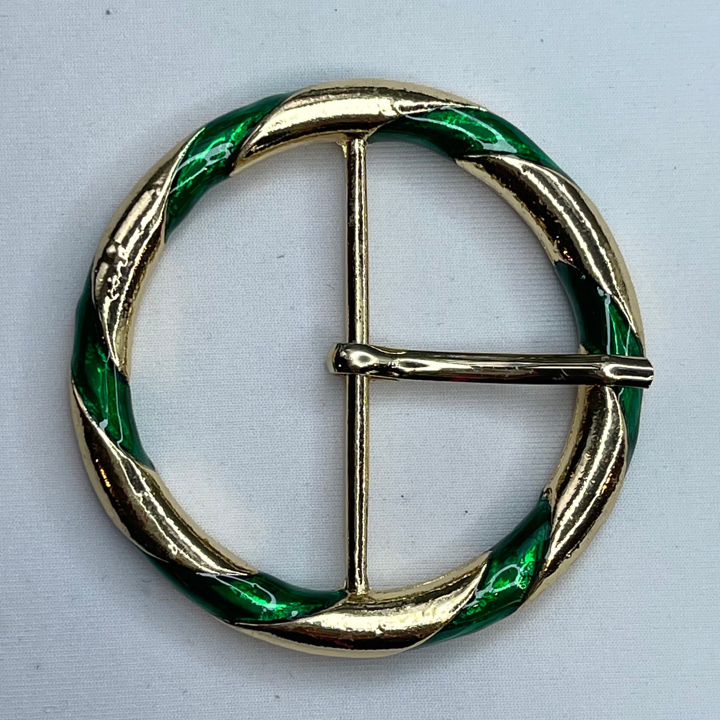 Candy Stripe Green/Gold Metal Buckle