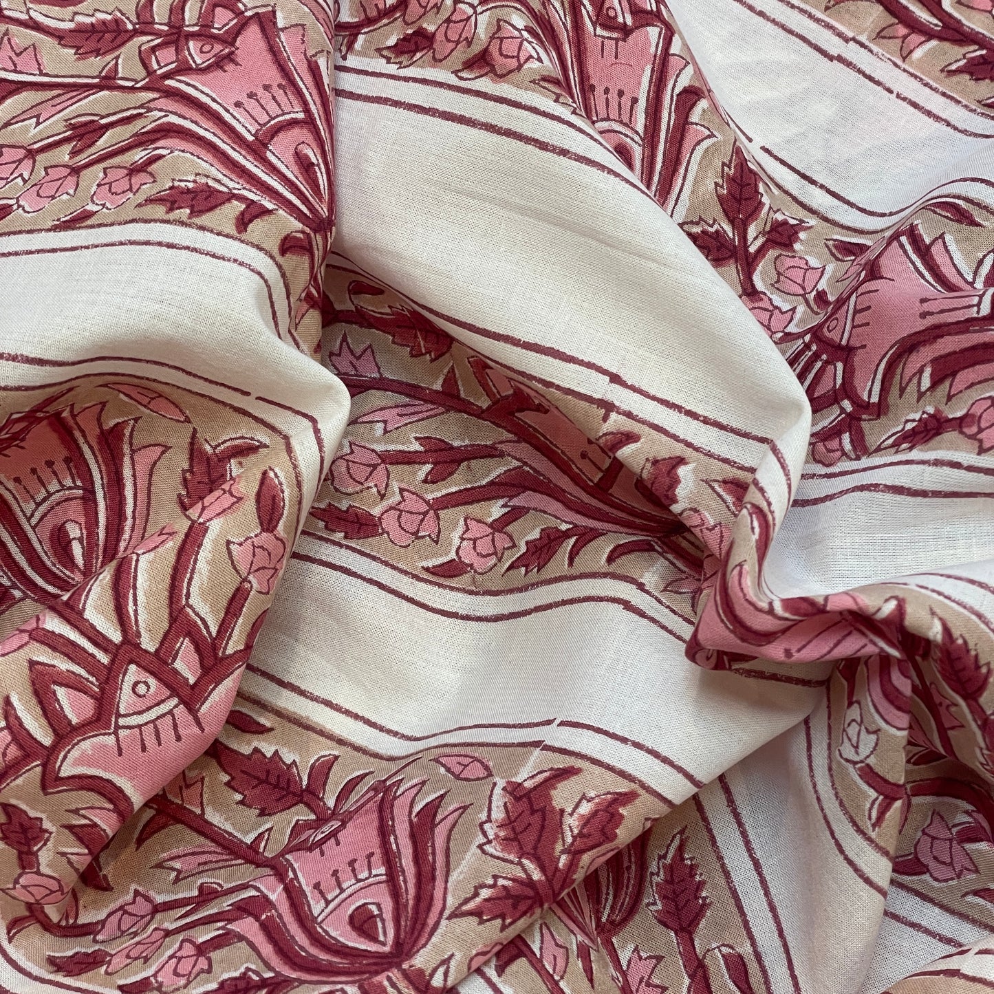 Hawa block print cotton voile