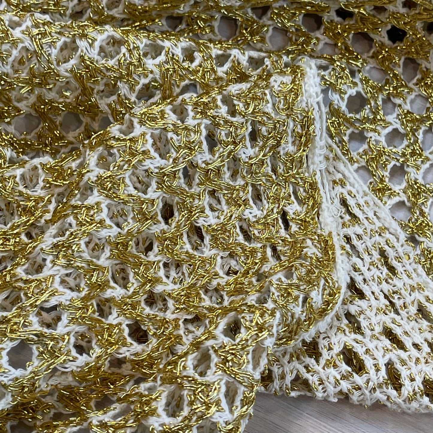 Star Spangled Gold Cotton Mesh