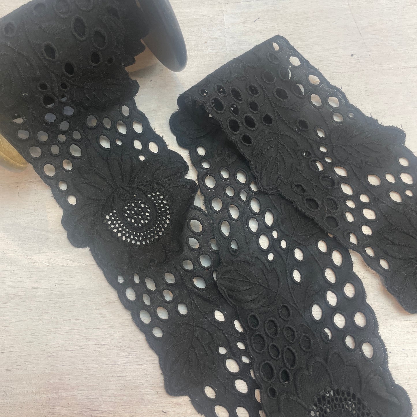 Victoria black 80mm Broderie Trim