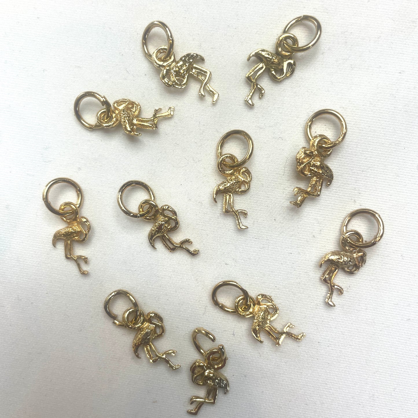 gold flamingo charm